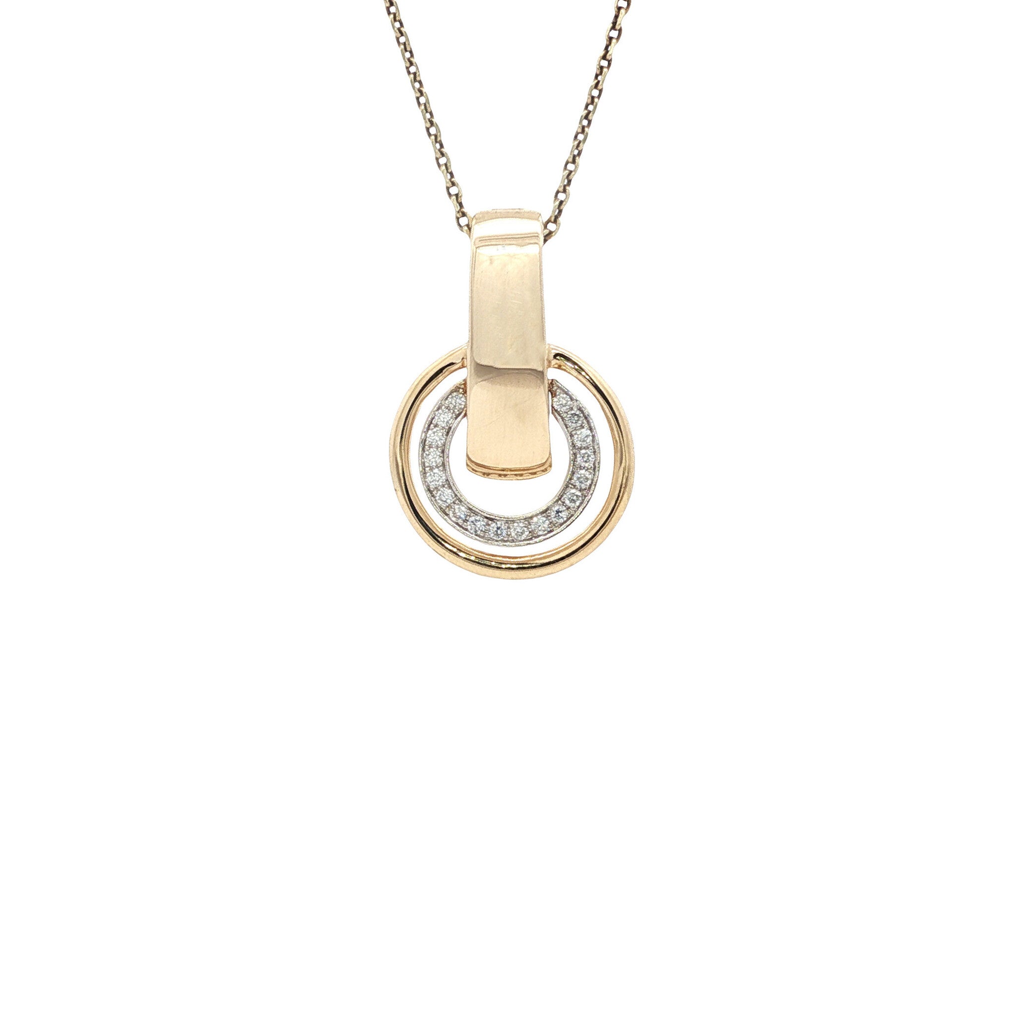 Gold pendant with diamond 14 karat
