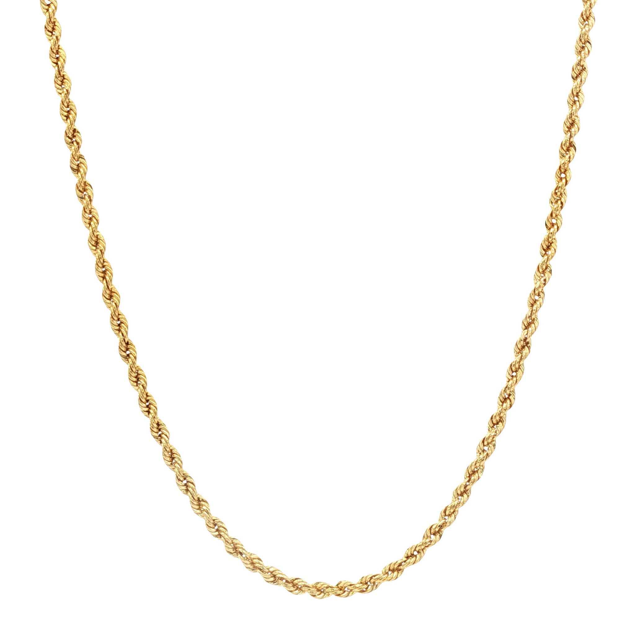 Gouden koord collier 42 cm 14 karaat