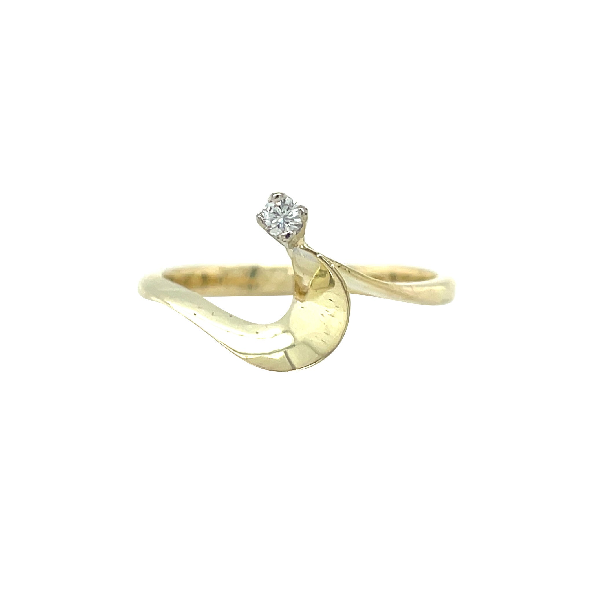 Gold ring with diamond 14 karat