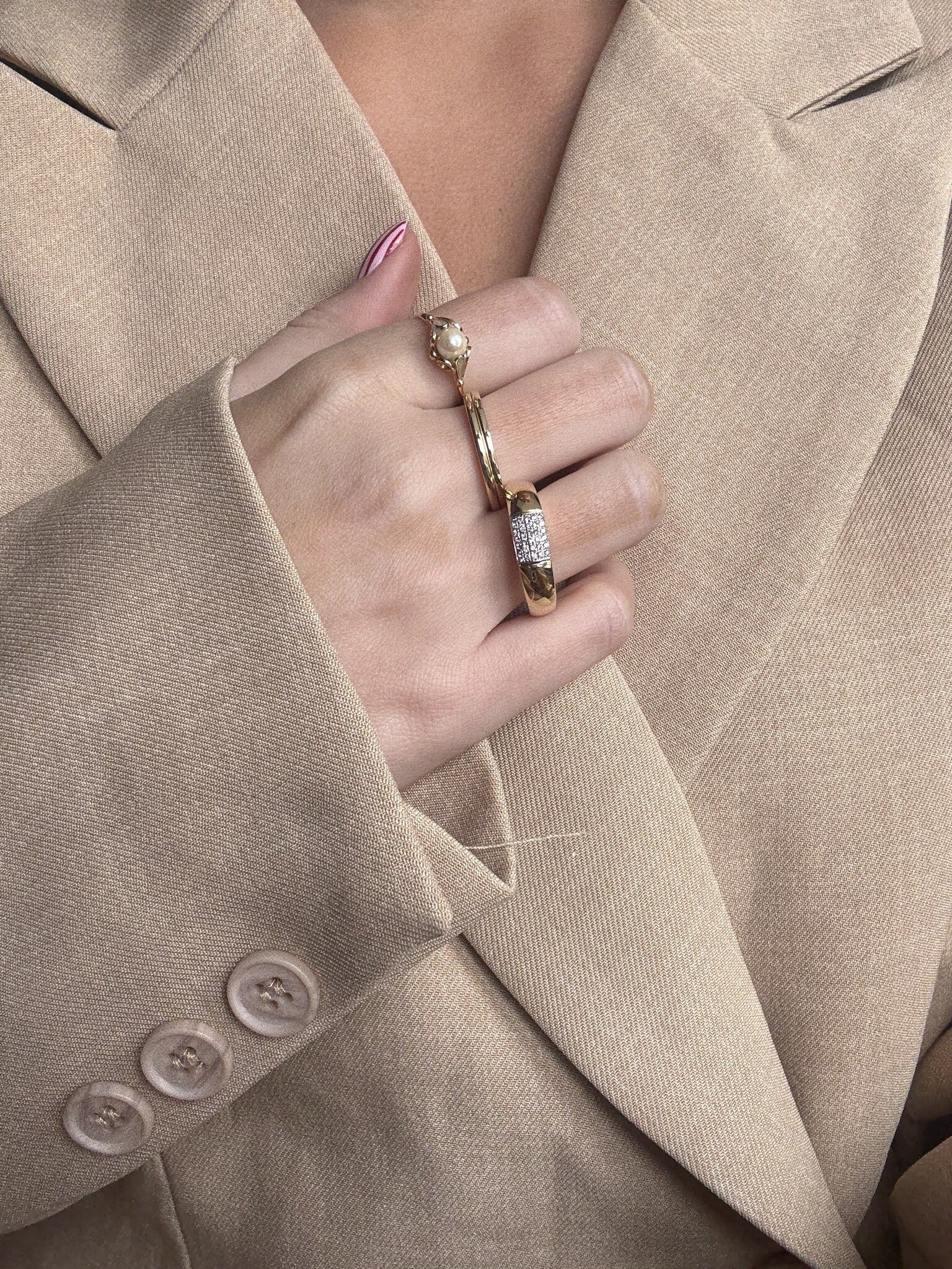 Gold smooth (slip-on) ring 14 karat