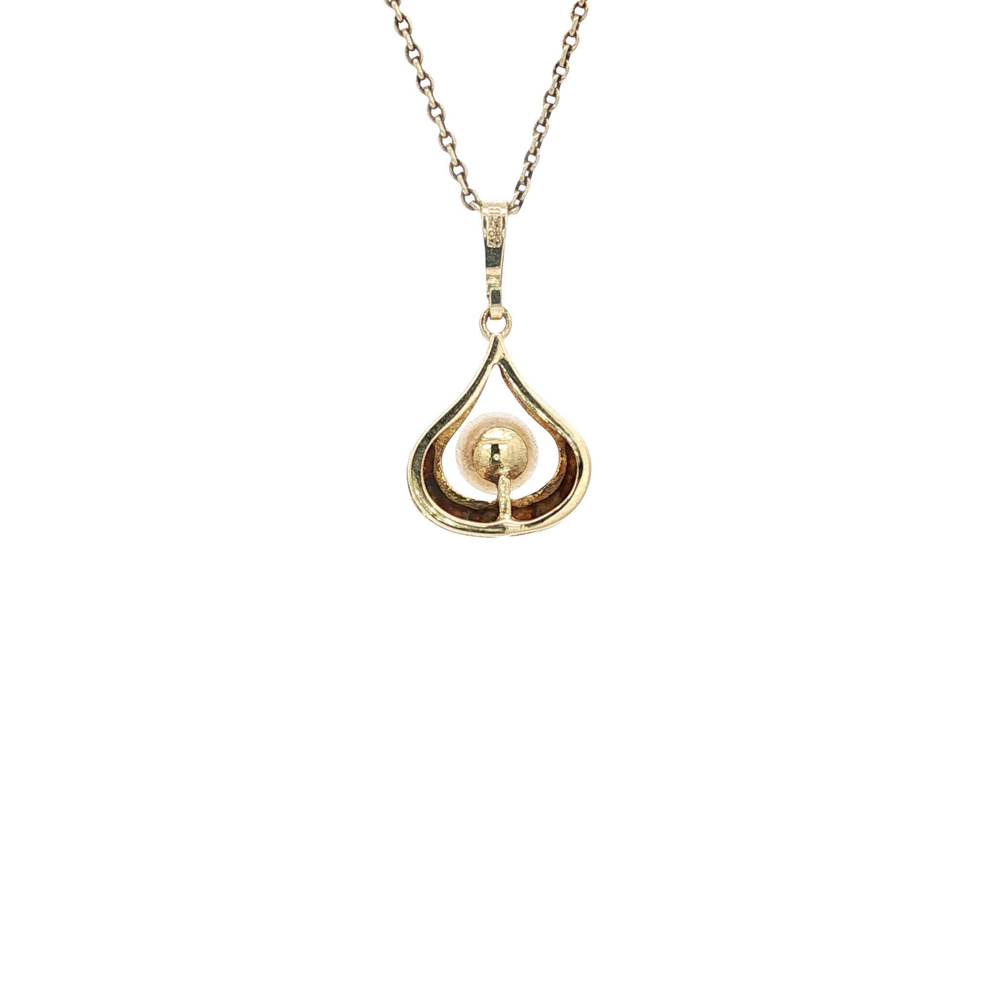 Gold pendant with pearl 14