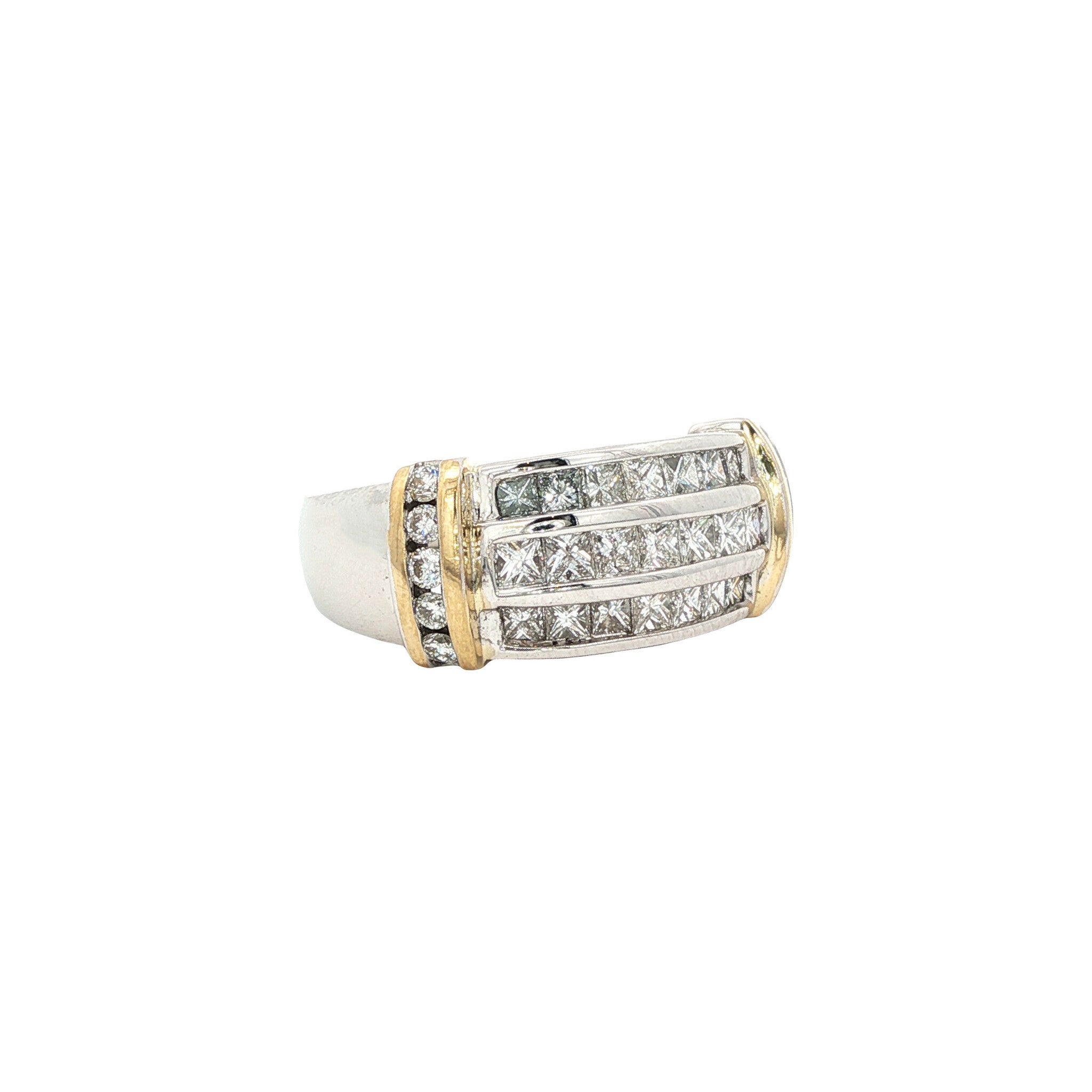 Witgouden ring met diamant 18 karaat
