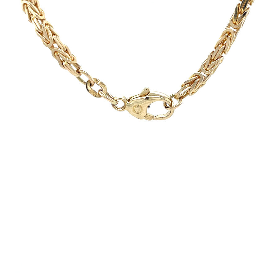 Gold king's necklace 61.5 cm 14 karat