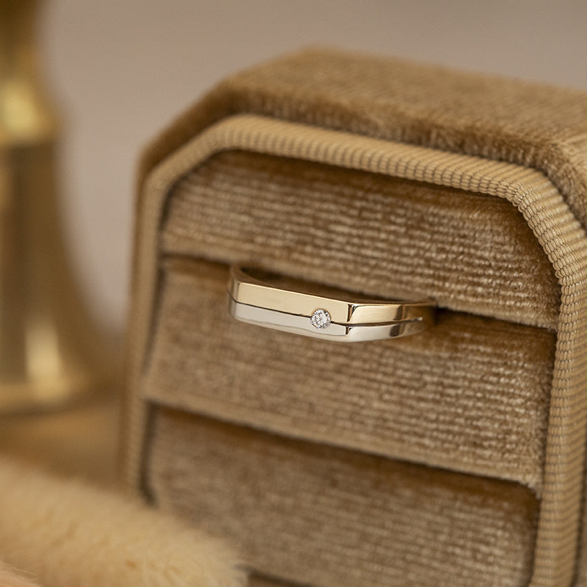 Gouden ring met diamant Jeunesse 14 karaat