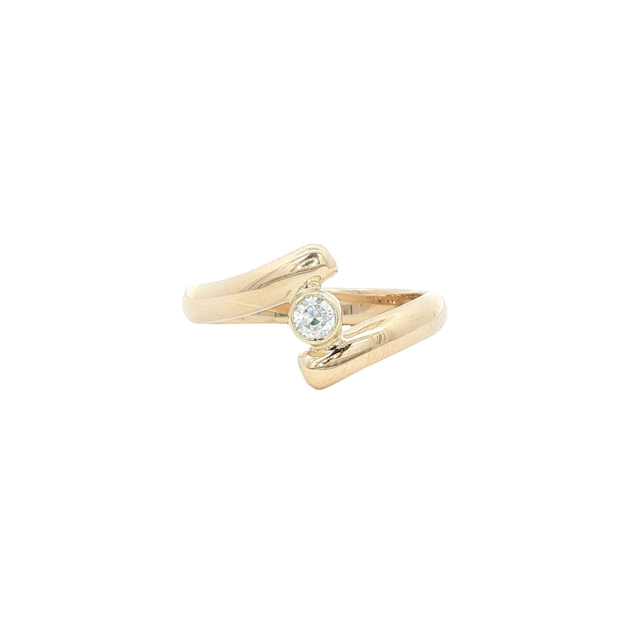 Gold ring with zirconia 14 karat