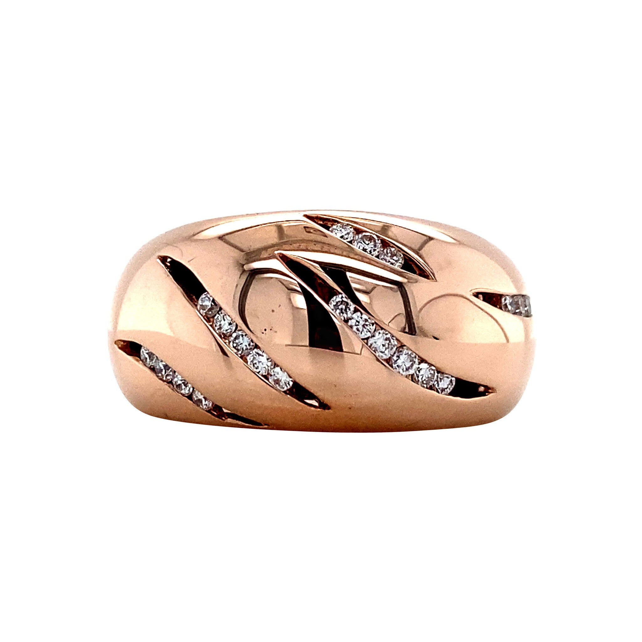 Rose gold ring with diamond 14 karat