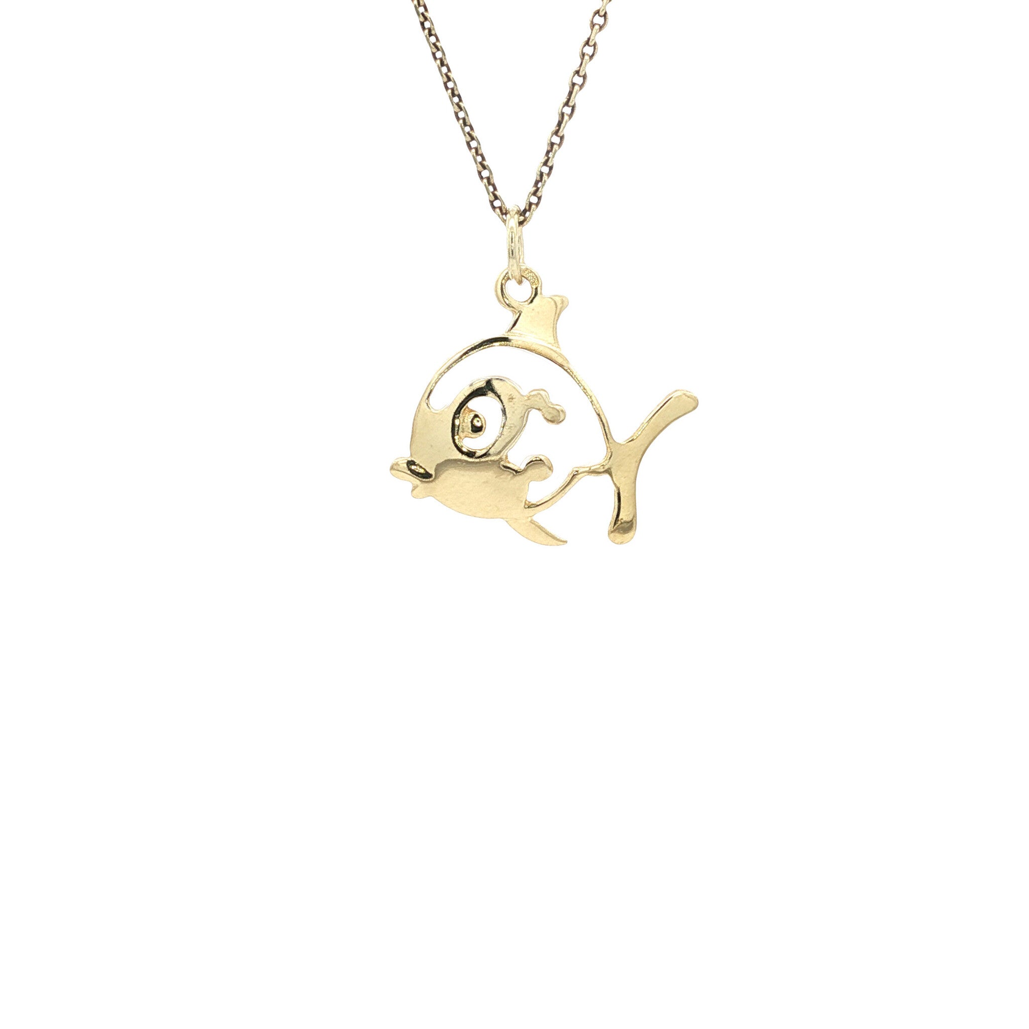 14 karat gold fish pendant