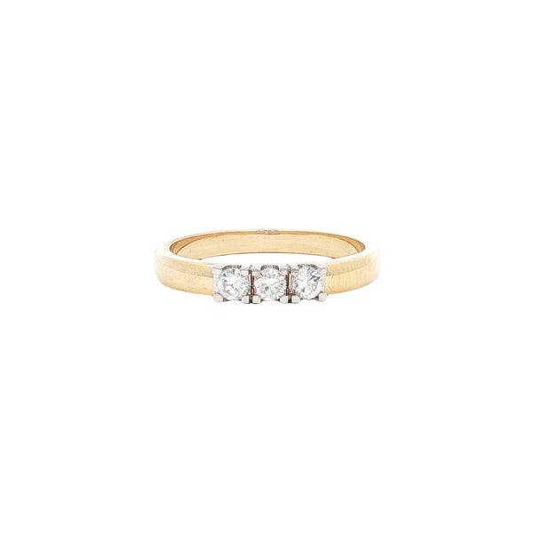 Gouden memoire ring met diamant 14 karaat* nieuw