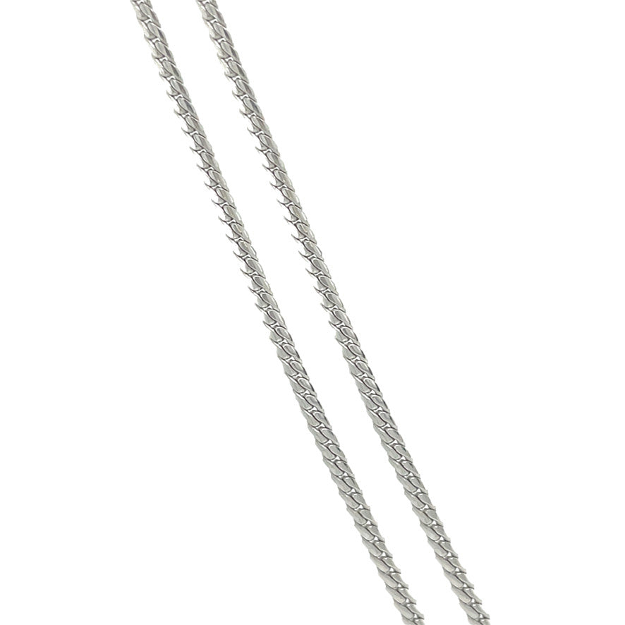 White gold choker with diamond 42.5 cm 14 karat
