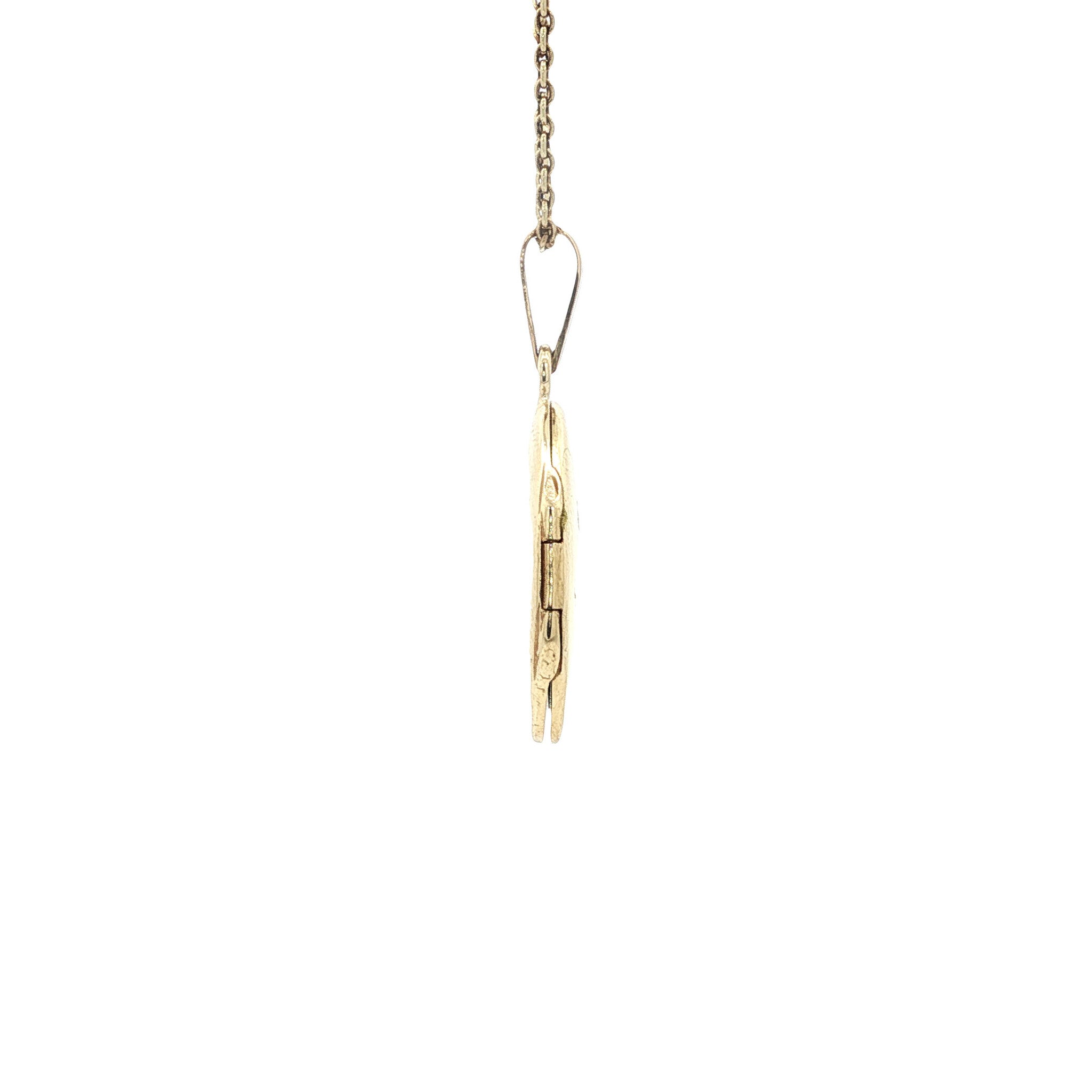 Gouden medaillon met gravure 14 karaat