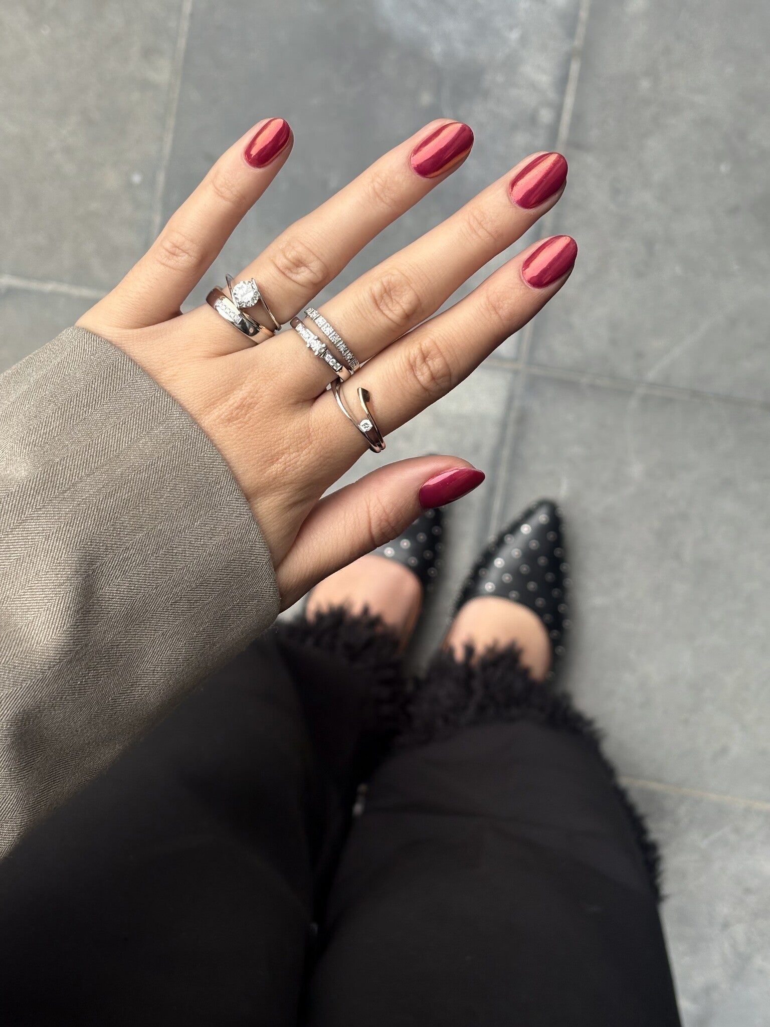 Platina ring met goud en diamant Pt950/750