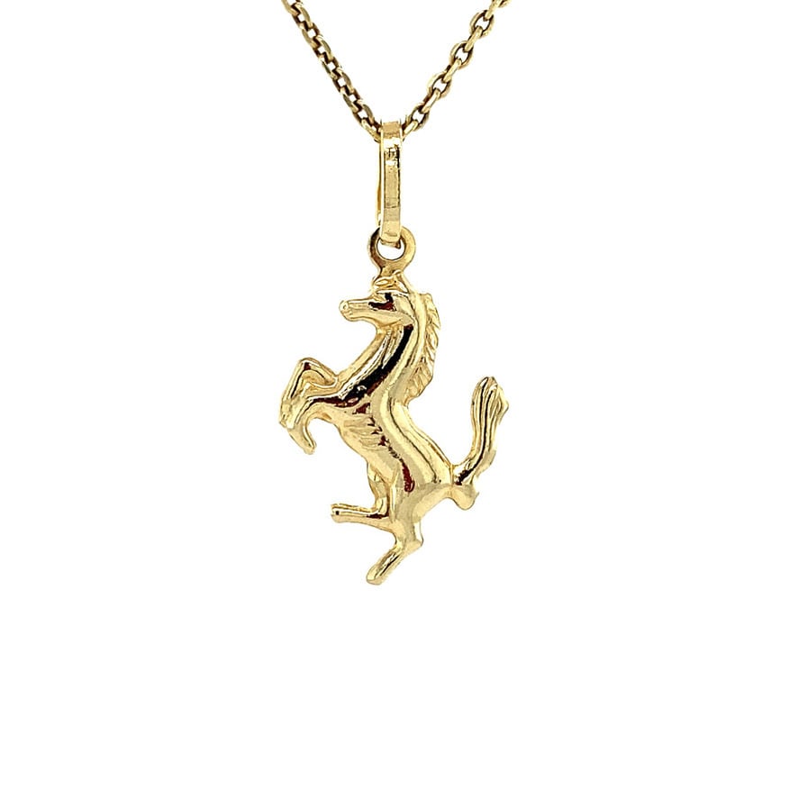 Gold horse pendant 14 kt