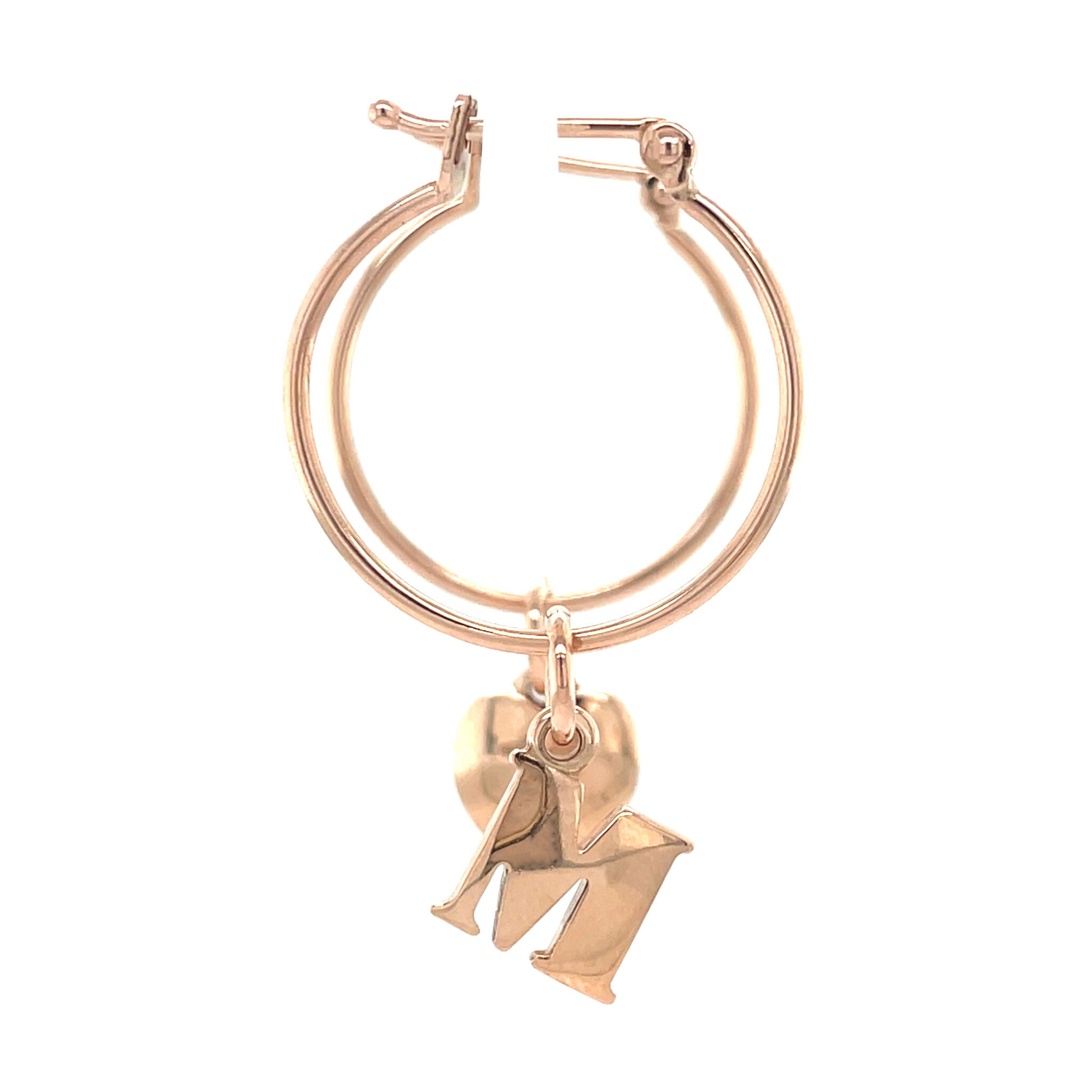 Rose earrings with pendant 9 karat