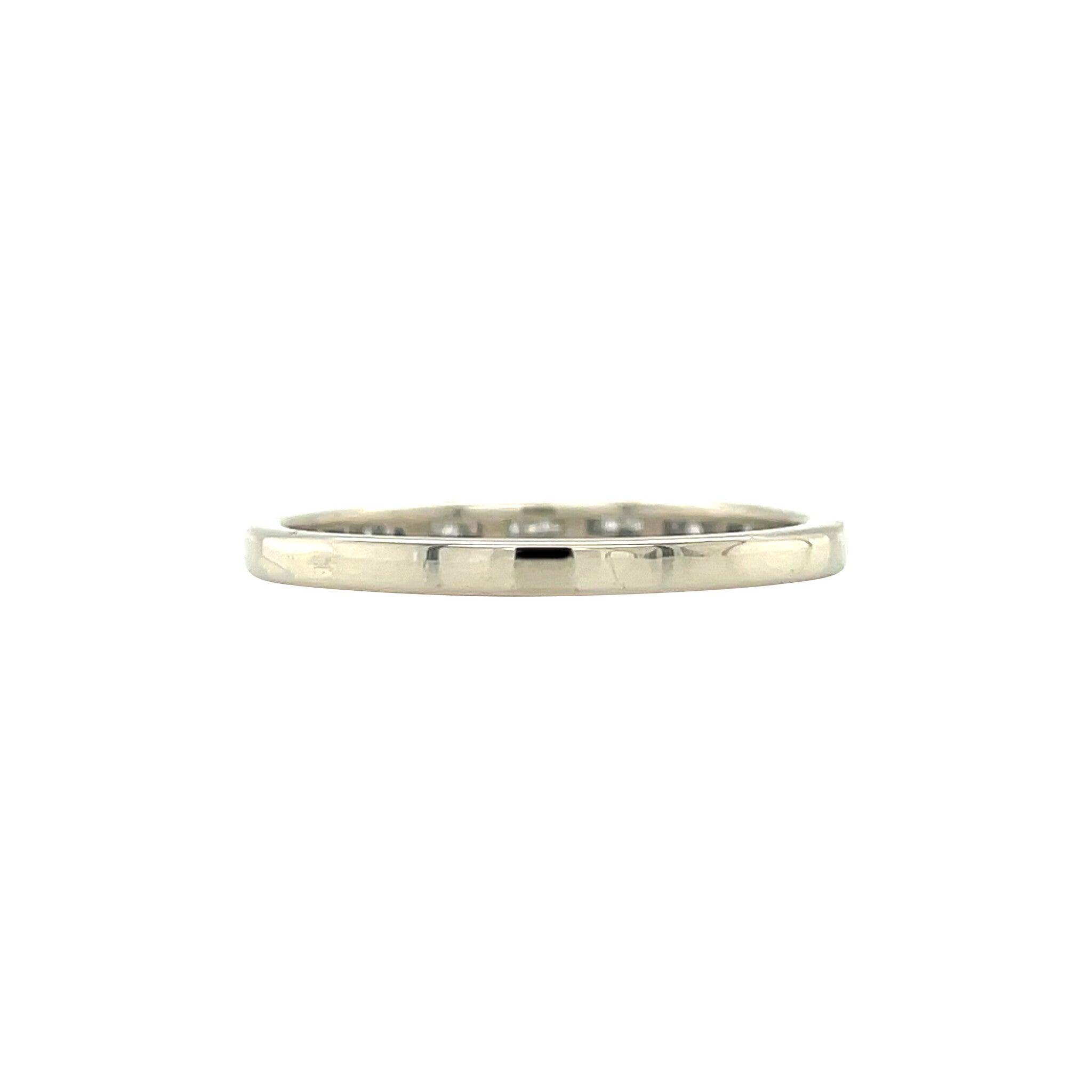 Witgouden alliance ring met diamant 14 karaat
