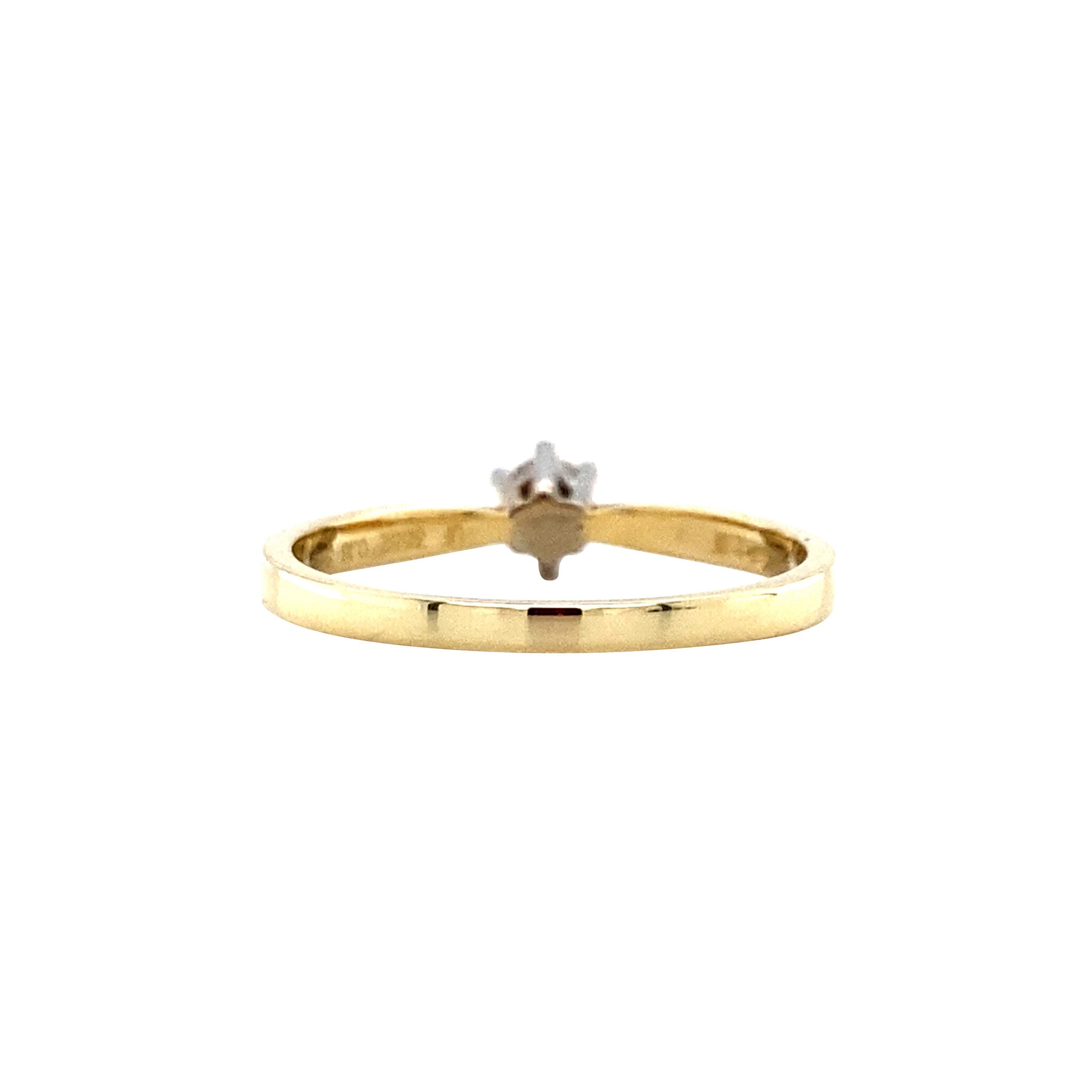 Gold solitaire ring with diamond 14 karat* new