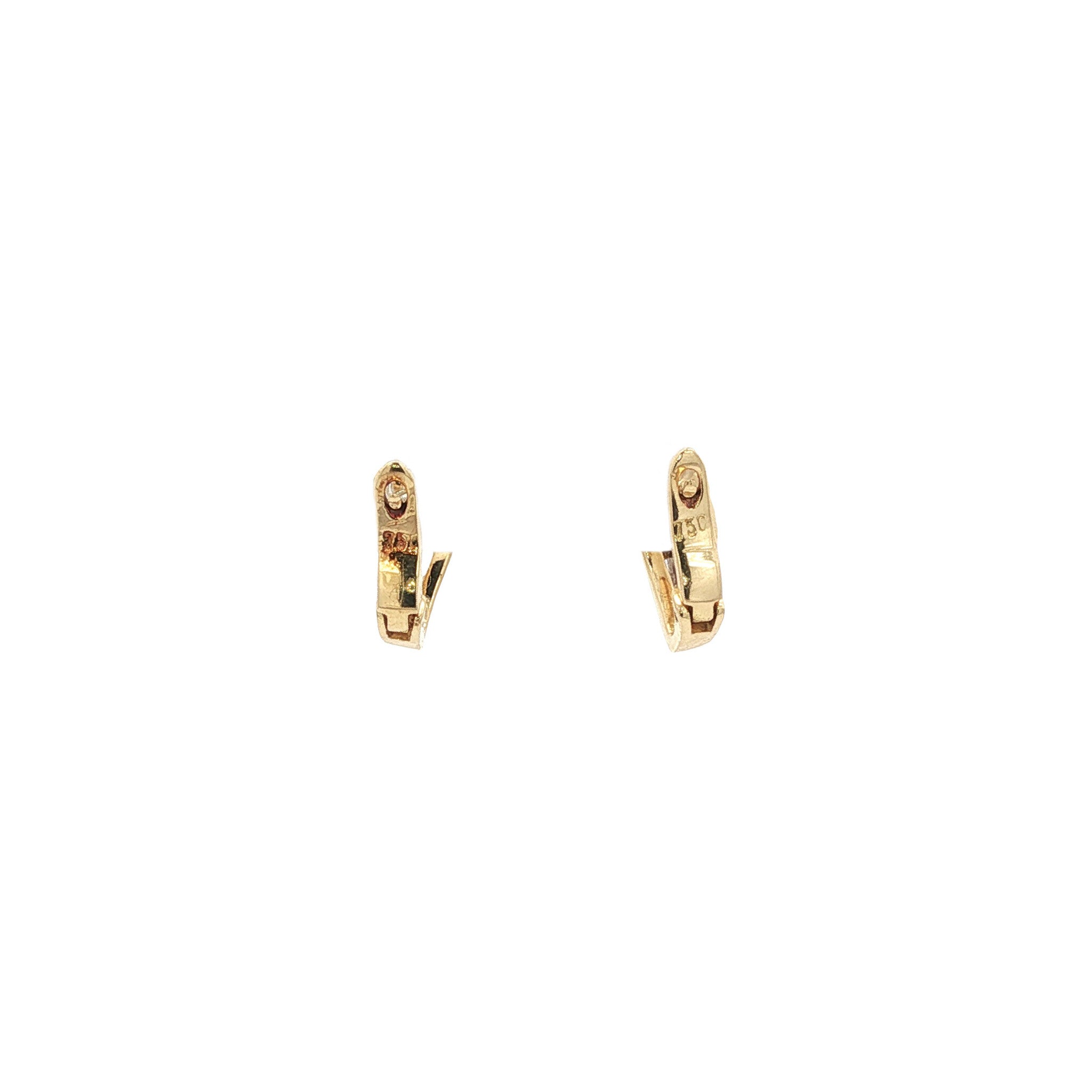 18 karat gold diamond earrings
