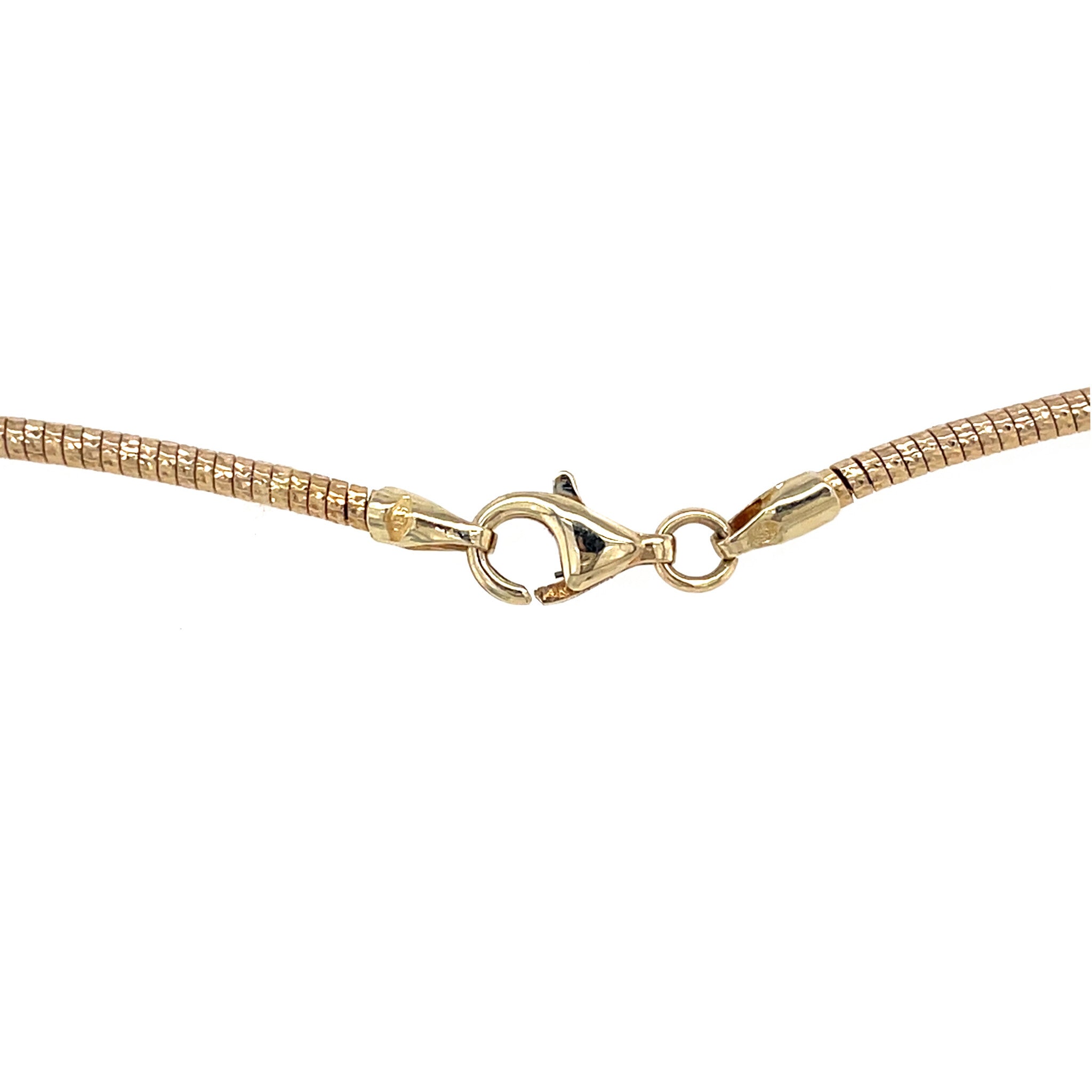 Gold bangle with diamond pendant 14 karat