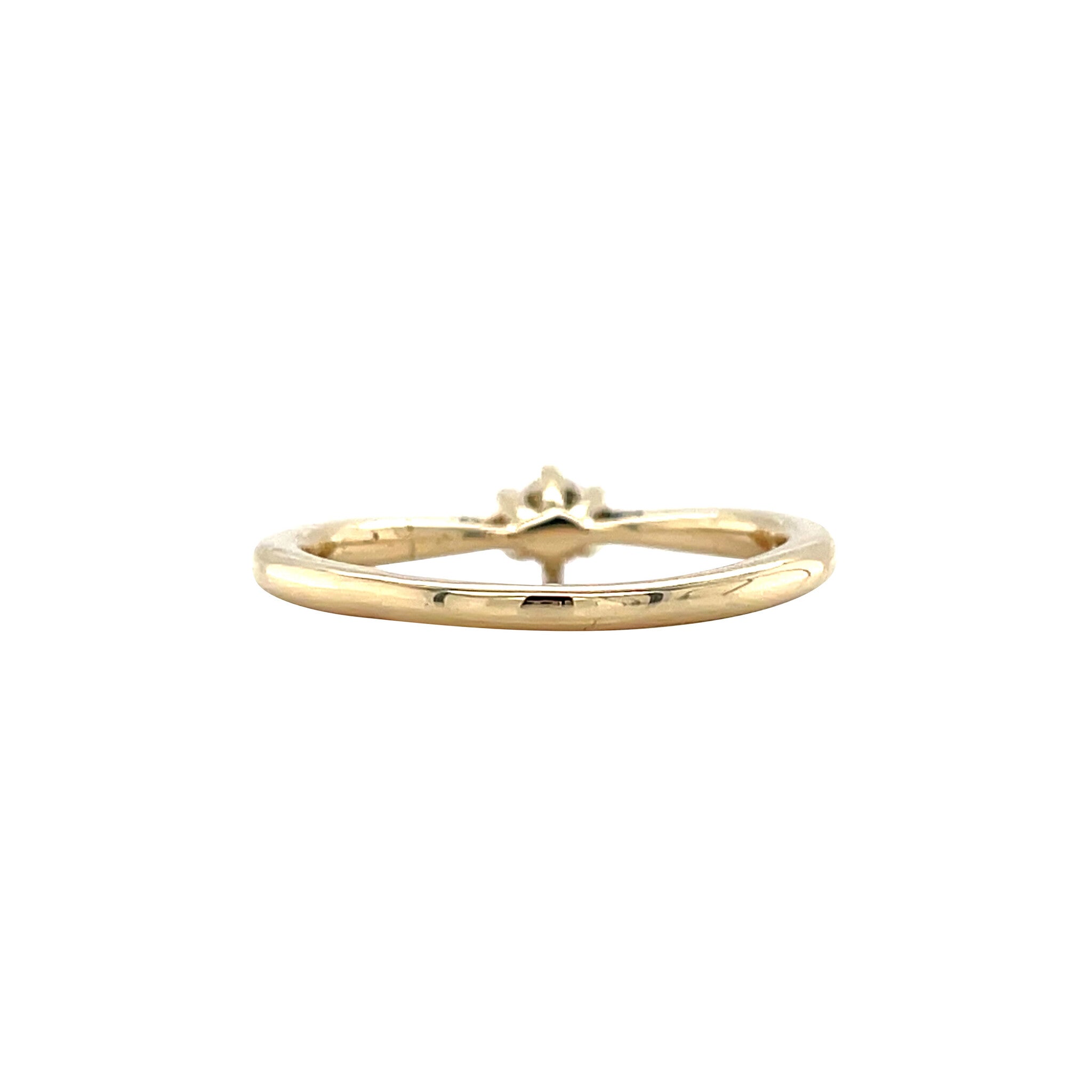 Gouden solitair ring met diamant 14 karaat