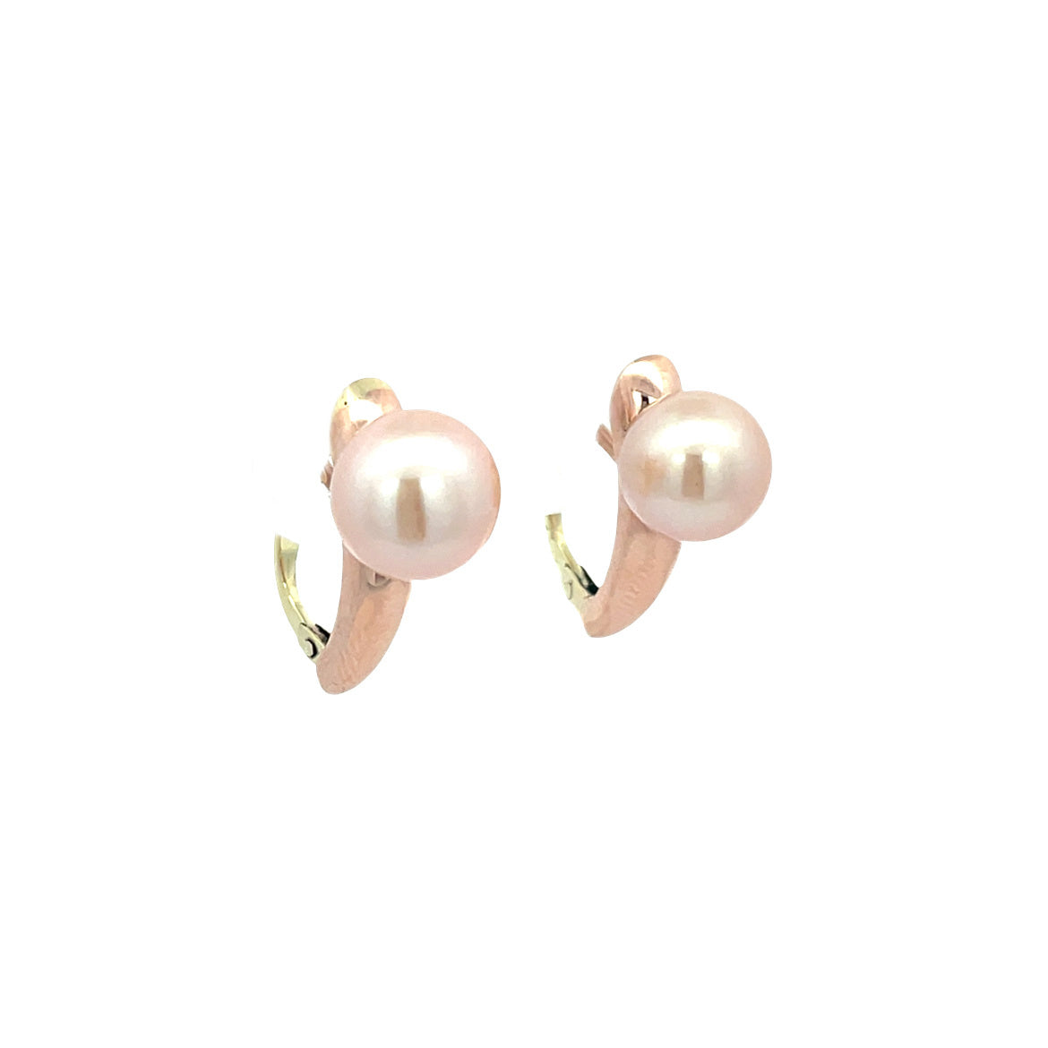 Gold earrings with pearl 14 karat