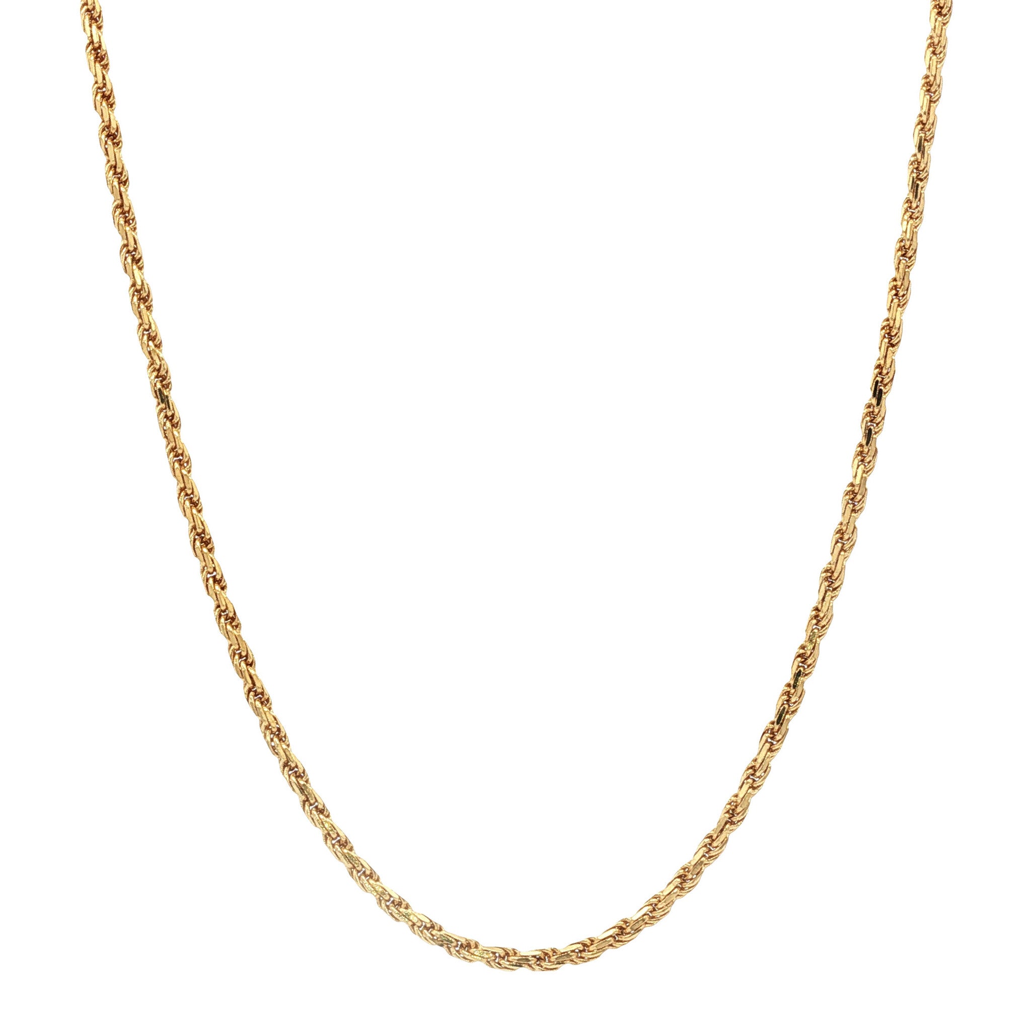 Gouden koord collier 40 cm 18 karaat