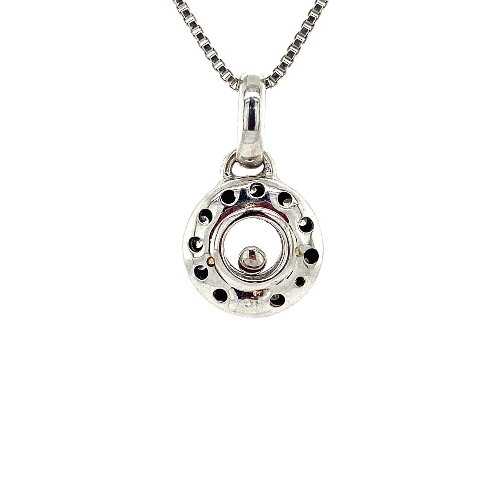 White gold pendant with diamond 18 kt