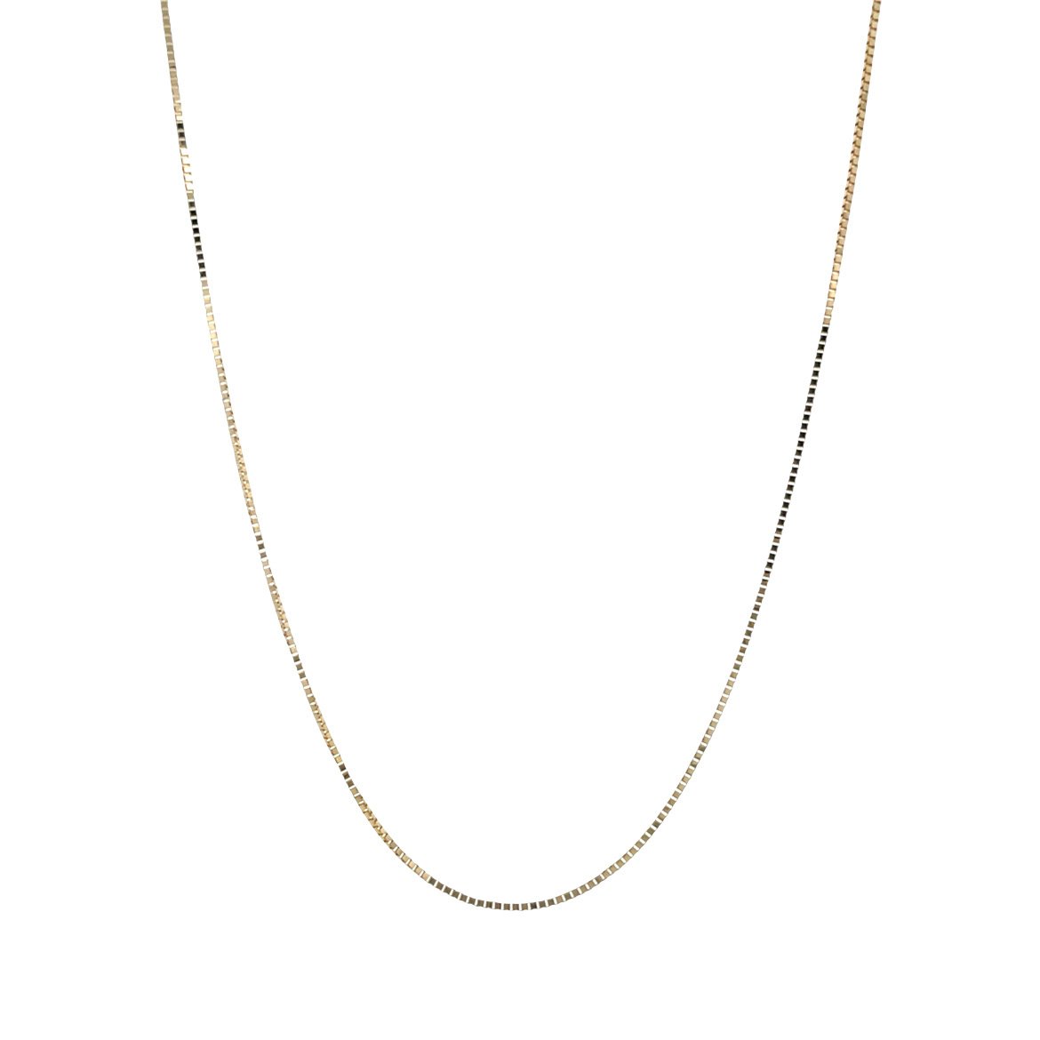 Gold long necklace Venetian 40 cm 18 karat