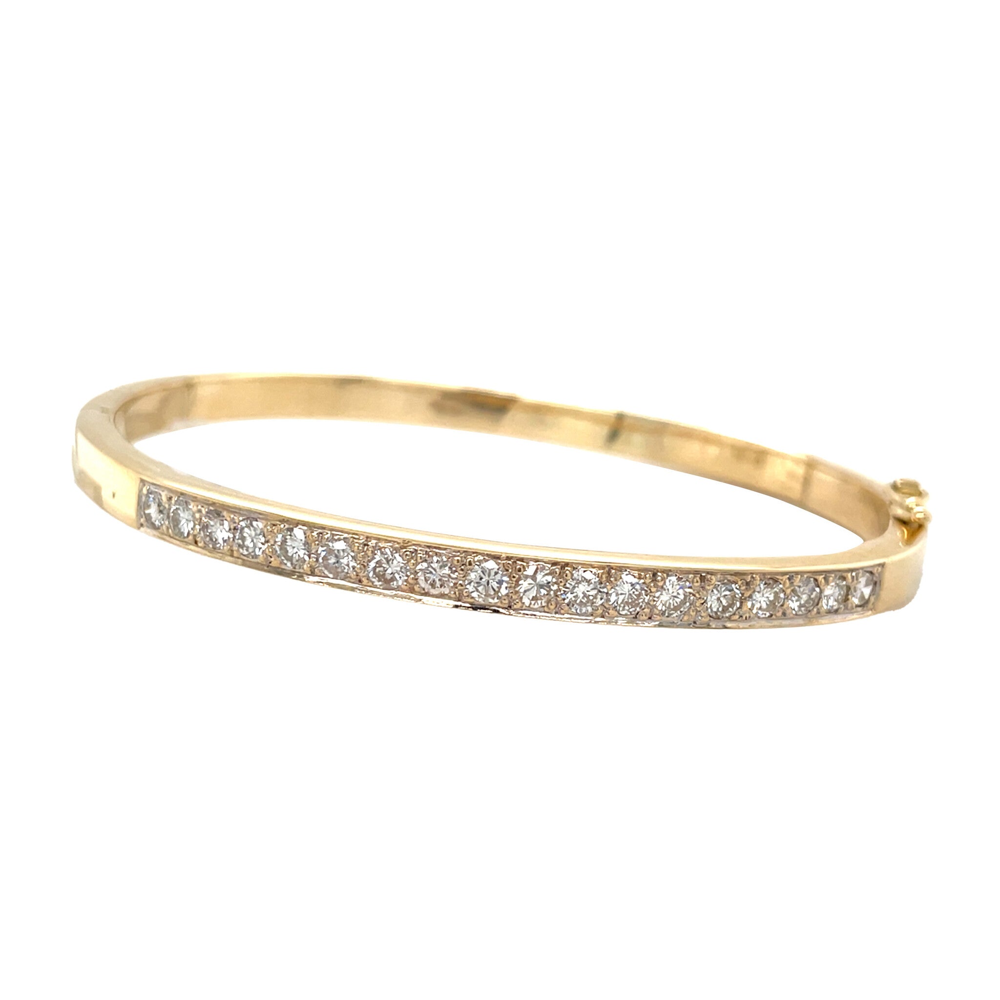Gold bangle with diamond 14 karat