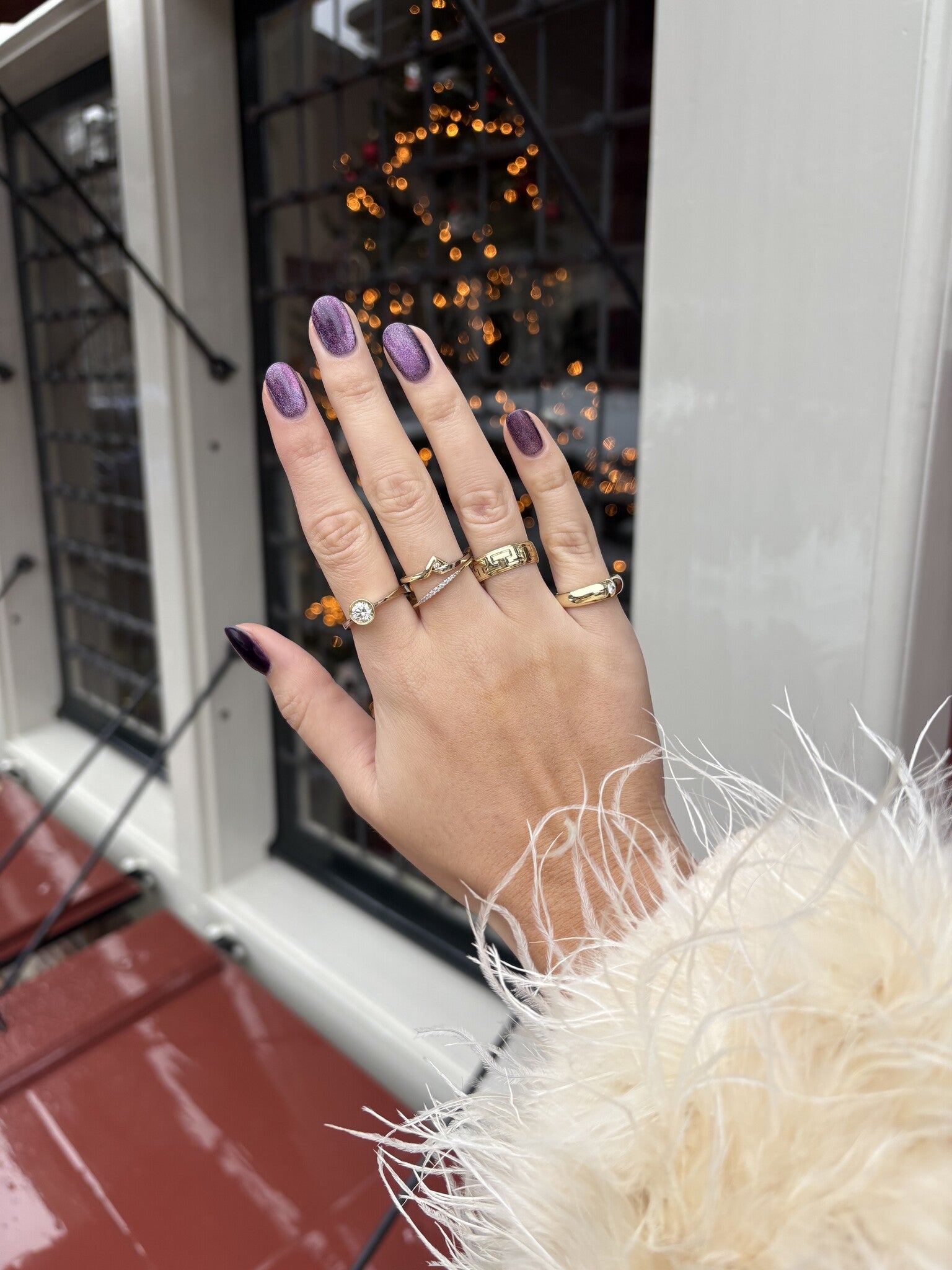 Golden ring with diamond 14 karat