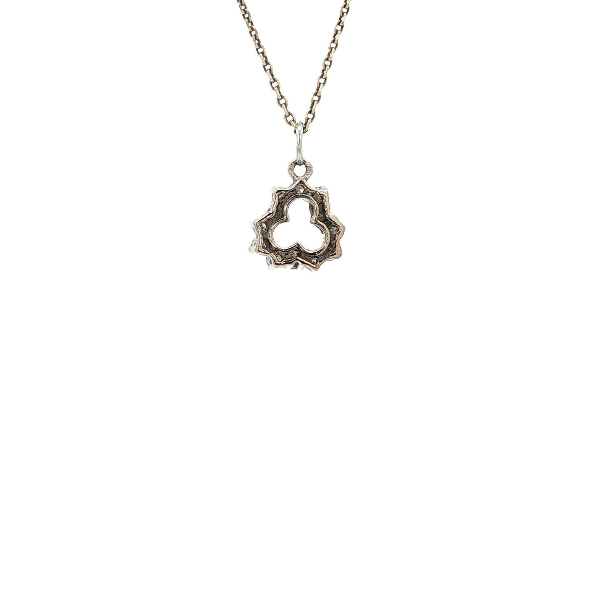 White gold pendant with diamond 18 karat