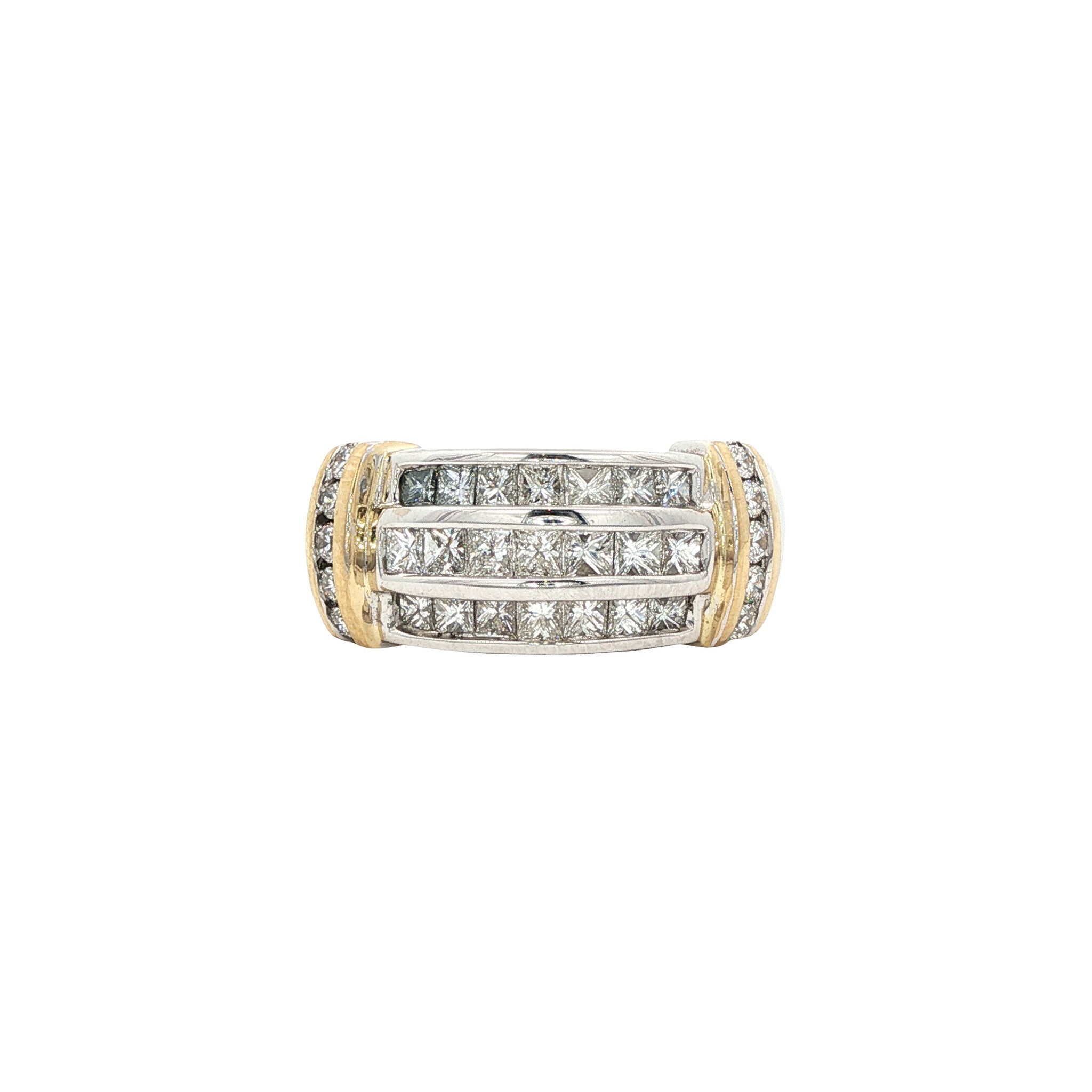 Witgouden ring met diamant 18 karaat