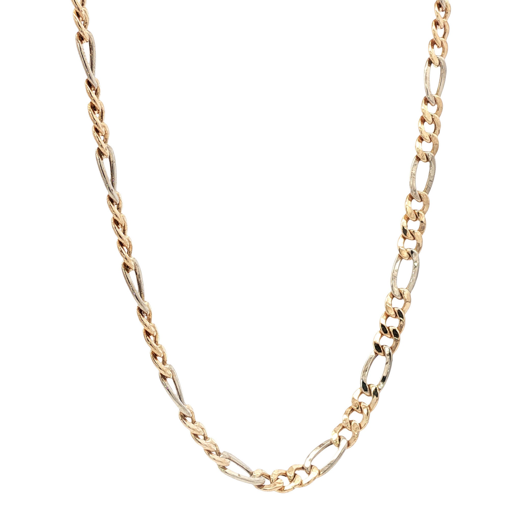 Gold Figaro necklace 61 cm 14 karat