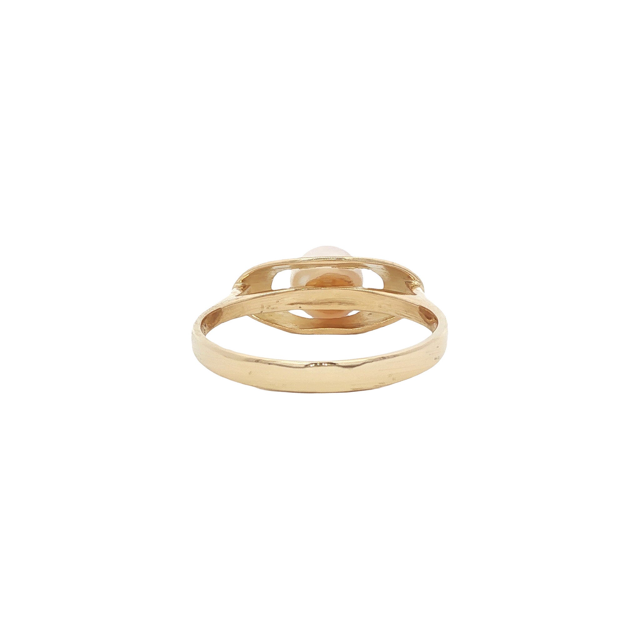Gouden ring met parel 14 karaat