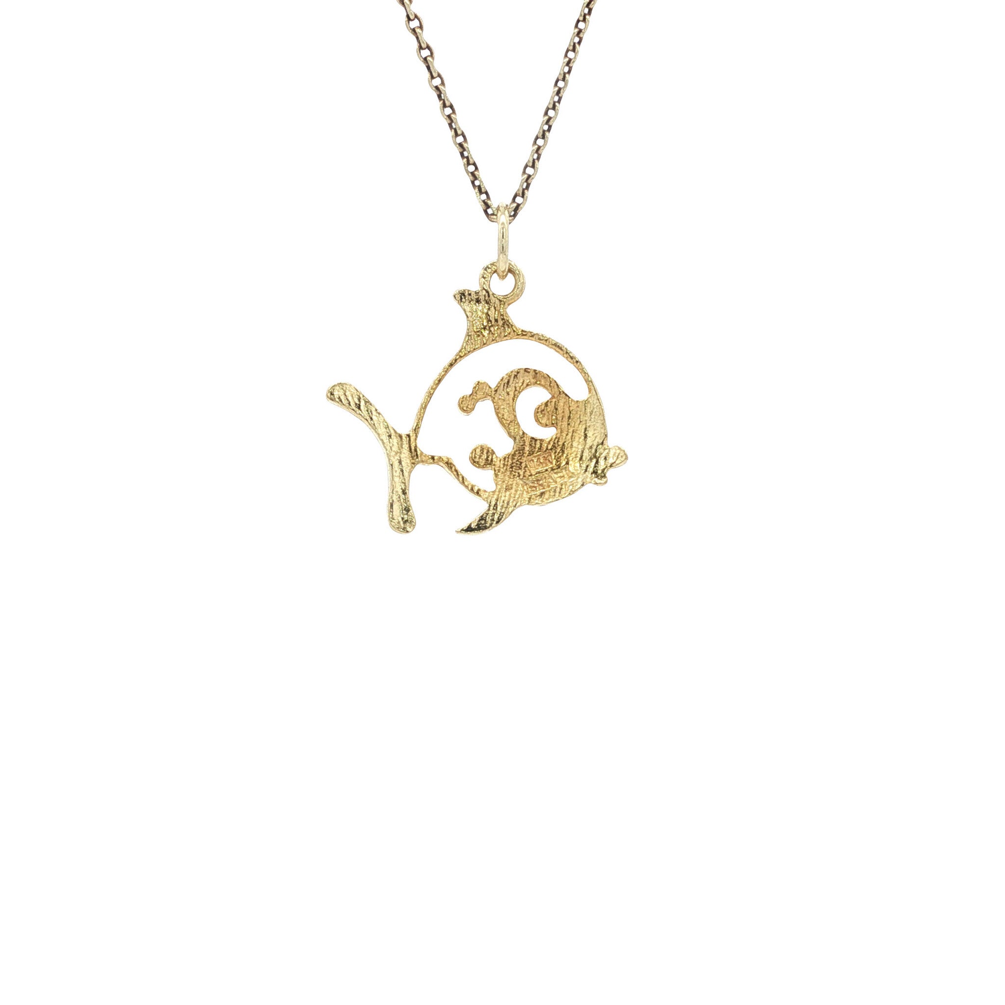 Gouden hanger vis 14 karaat