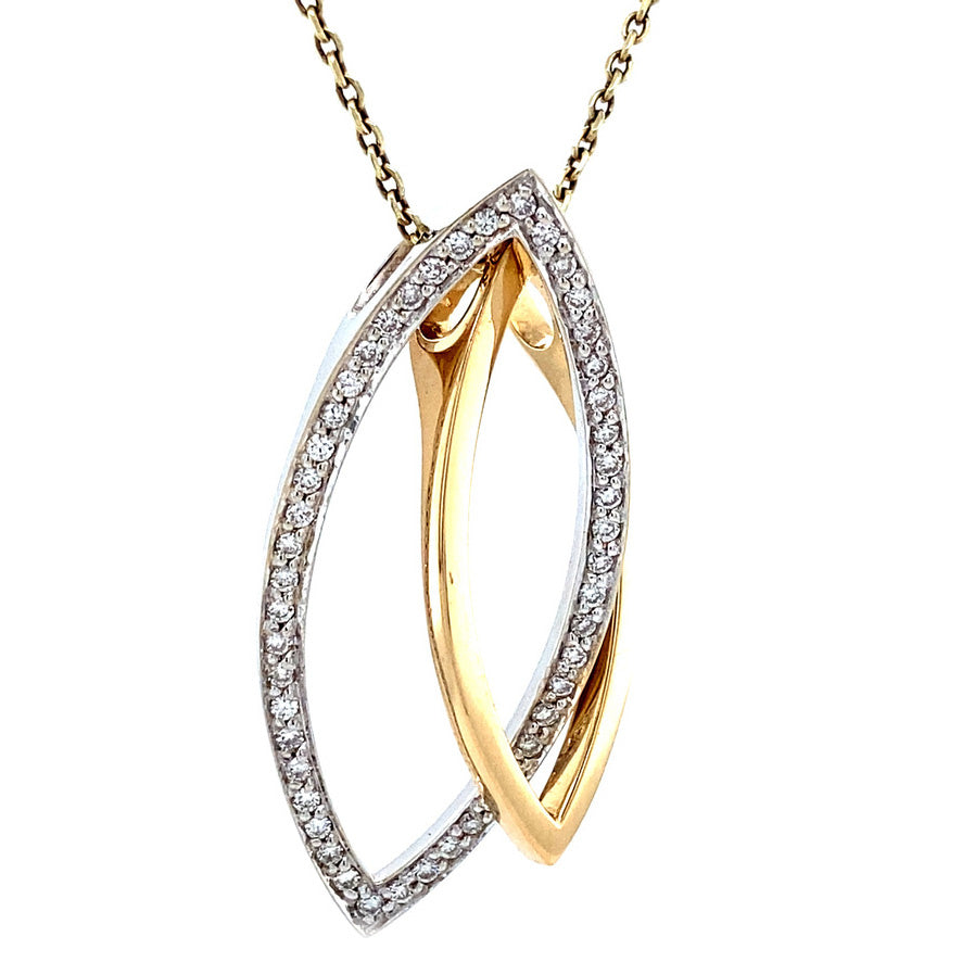 Gold pendant with diamond 18 karat