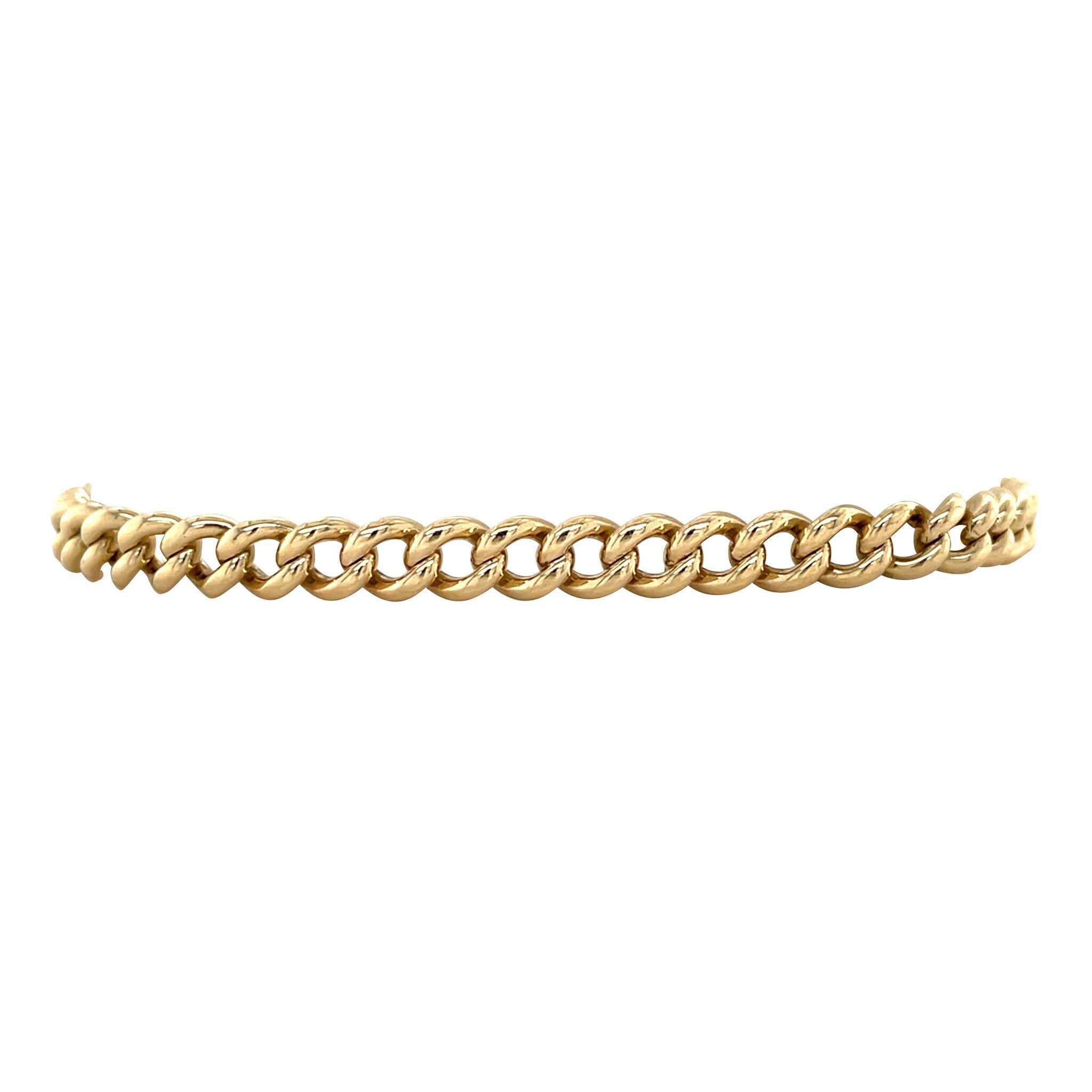 Golden gourmet bracelet 18.5 cm 14 karat