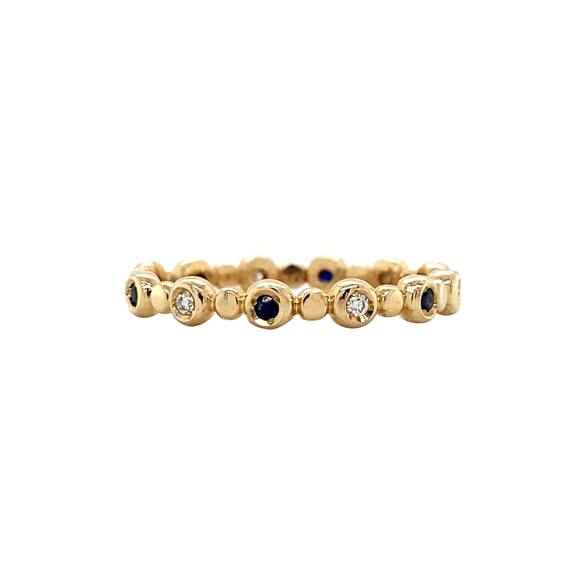 Gold ring with sapphire and diamond 14 kt* new