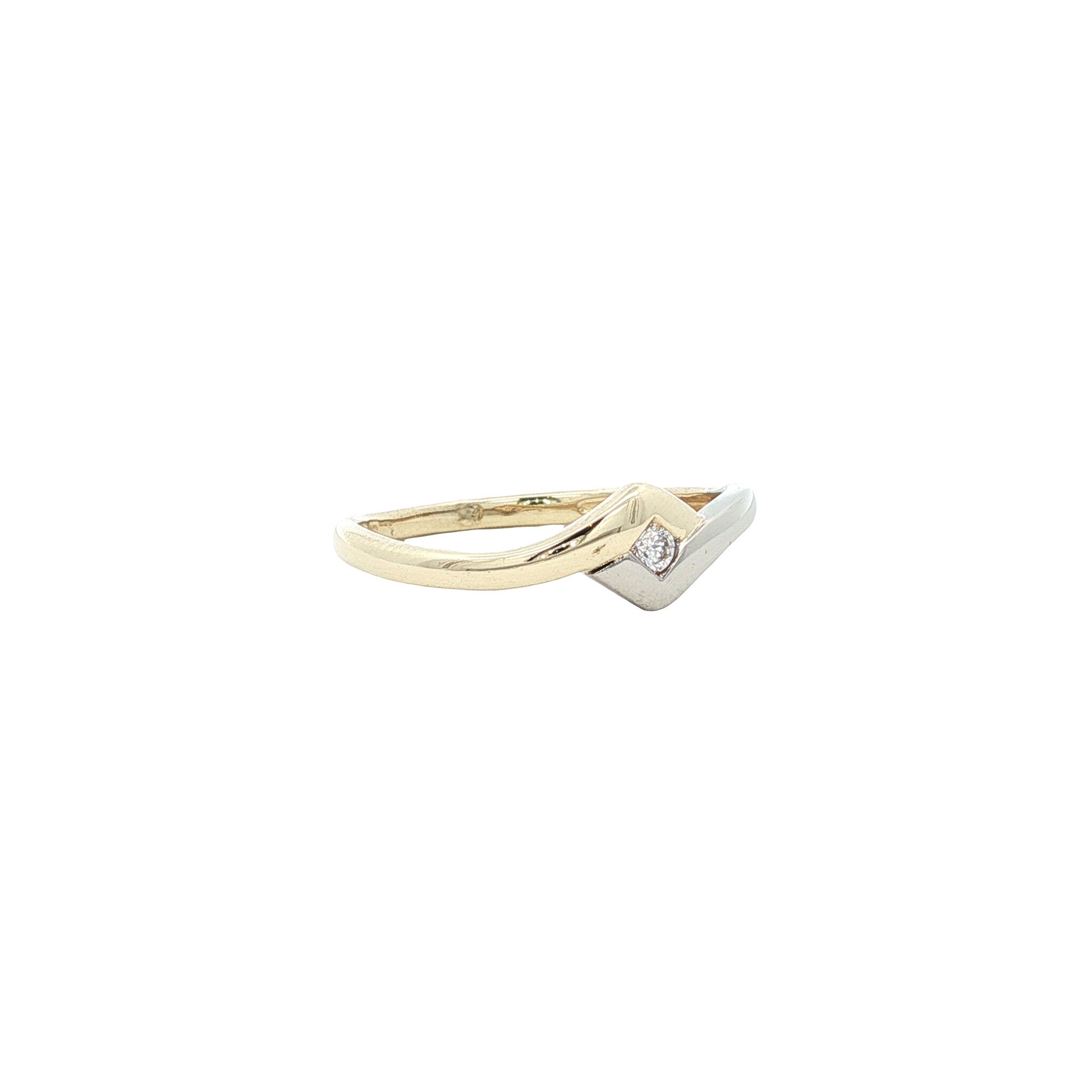 Gold ring with zirconia 14 karat