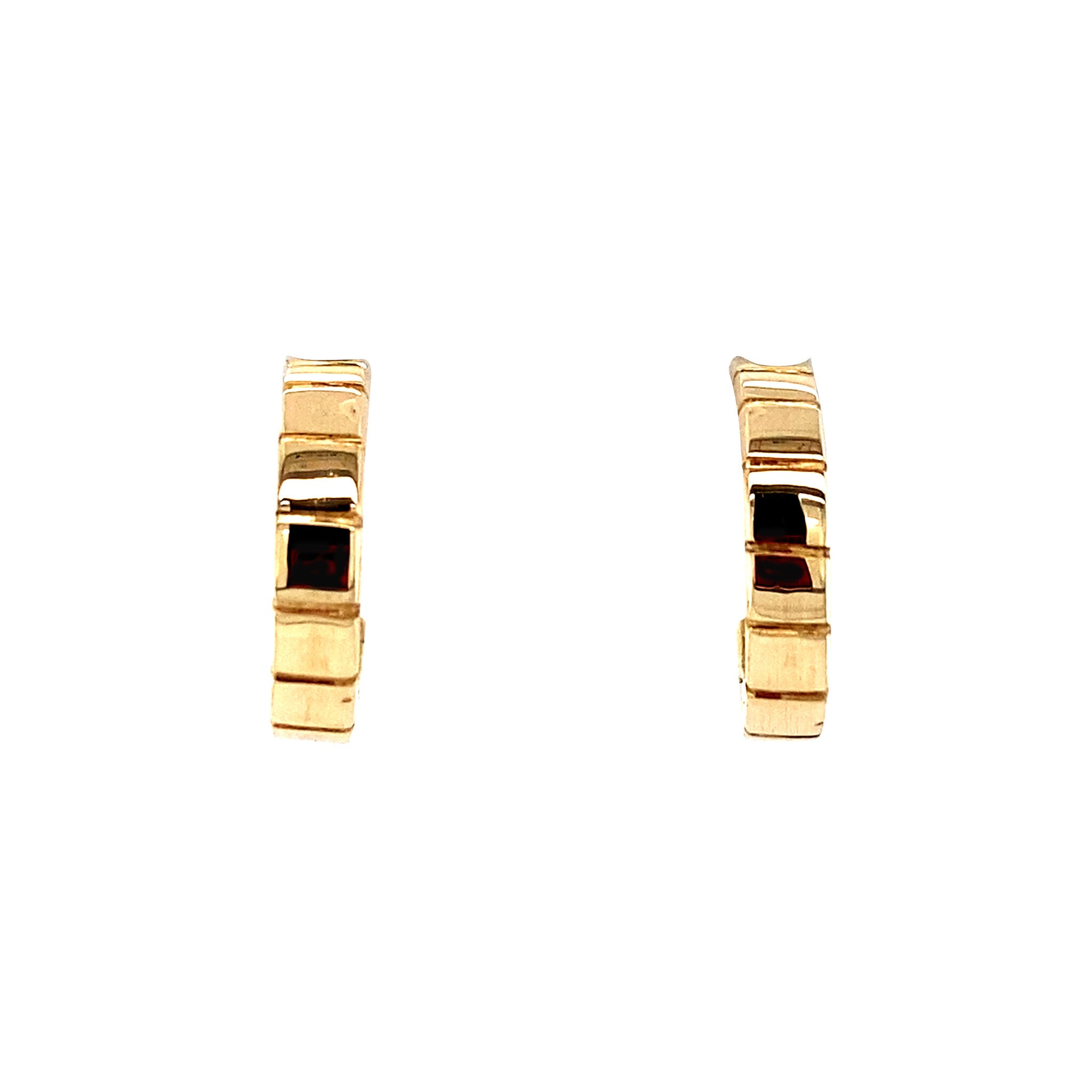 Gold half-hoops 14 karat