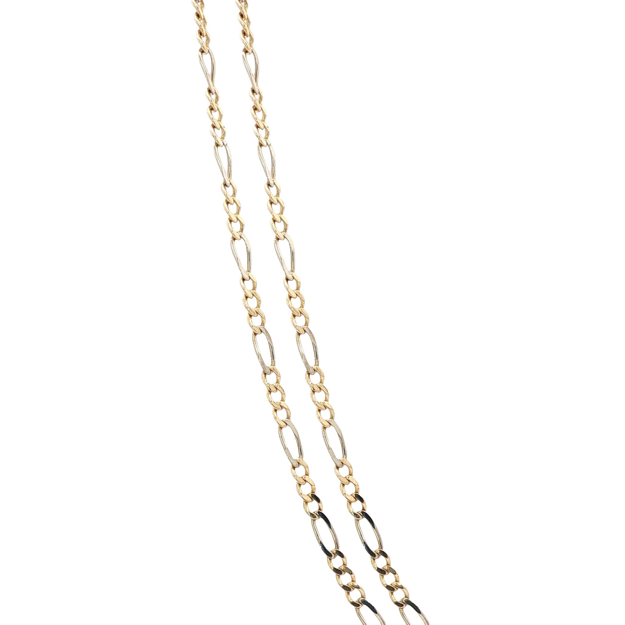 14 karat gold Figaro necklace, 53 cm