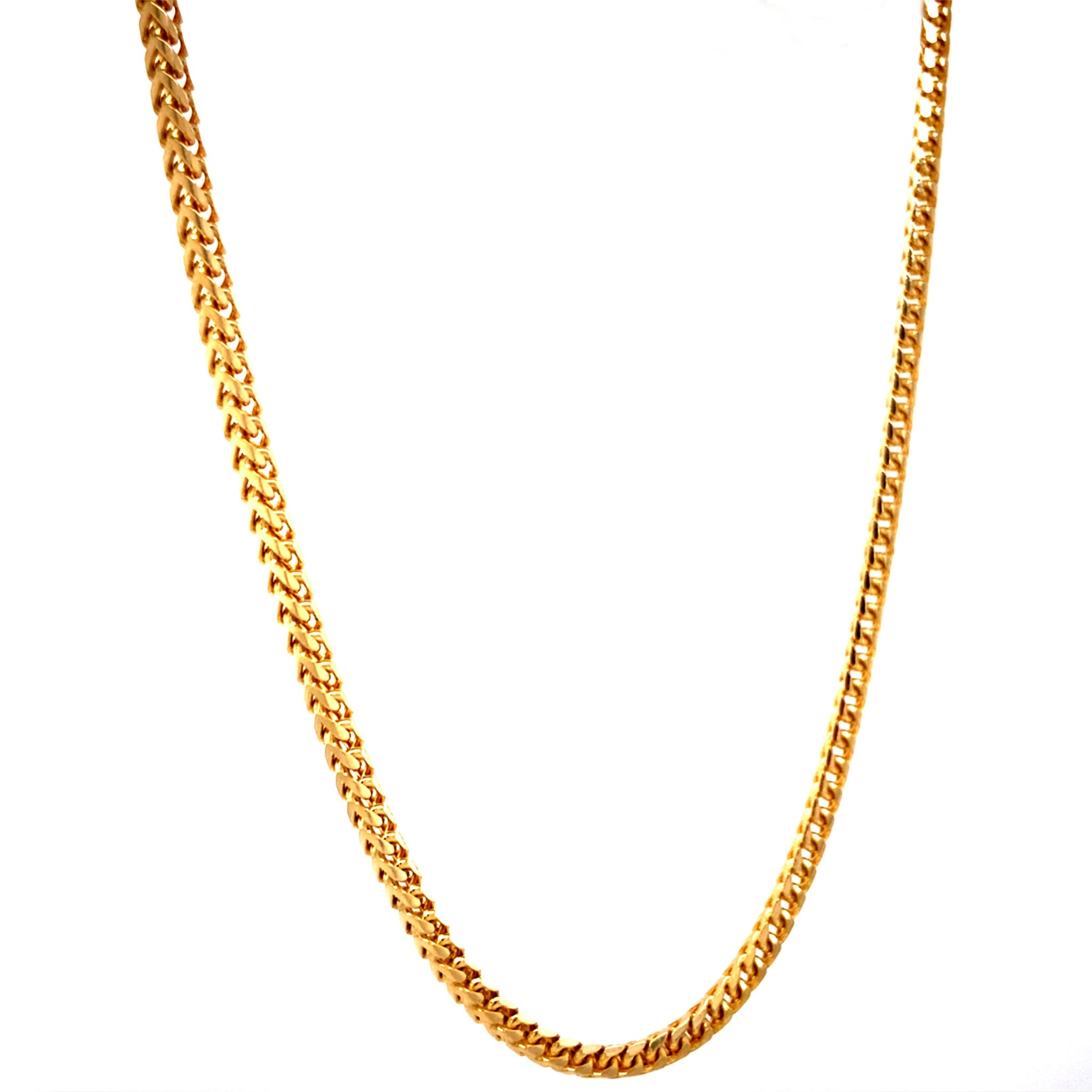 Gouden vossenstaart collier 42 cm 14 karaat