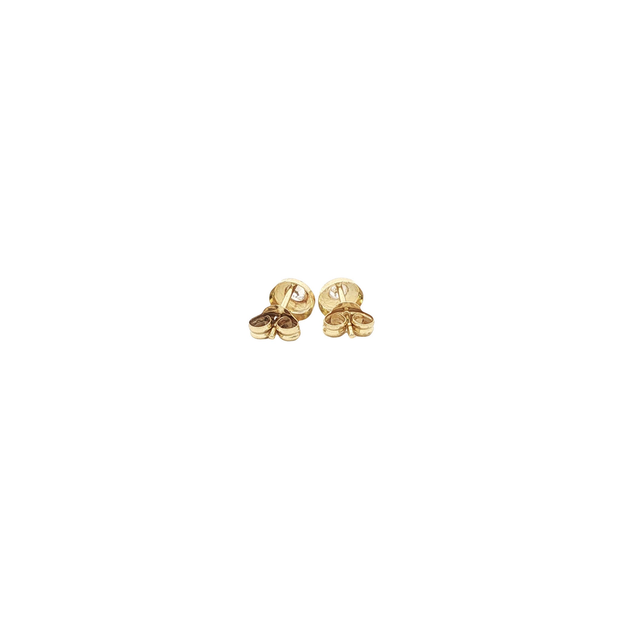 14-karat gold stud earrings with zirconia