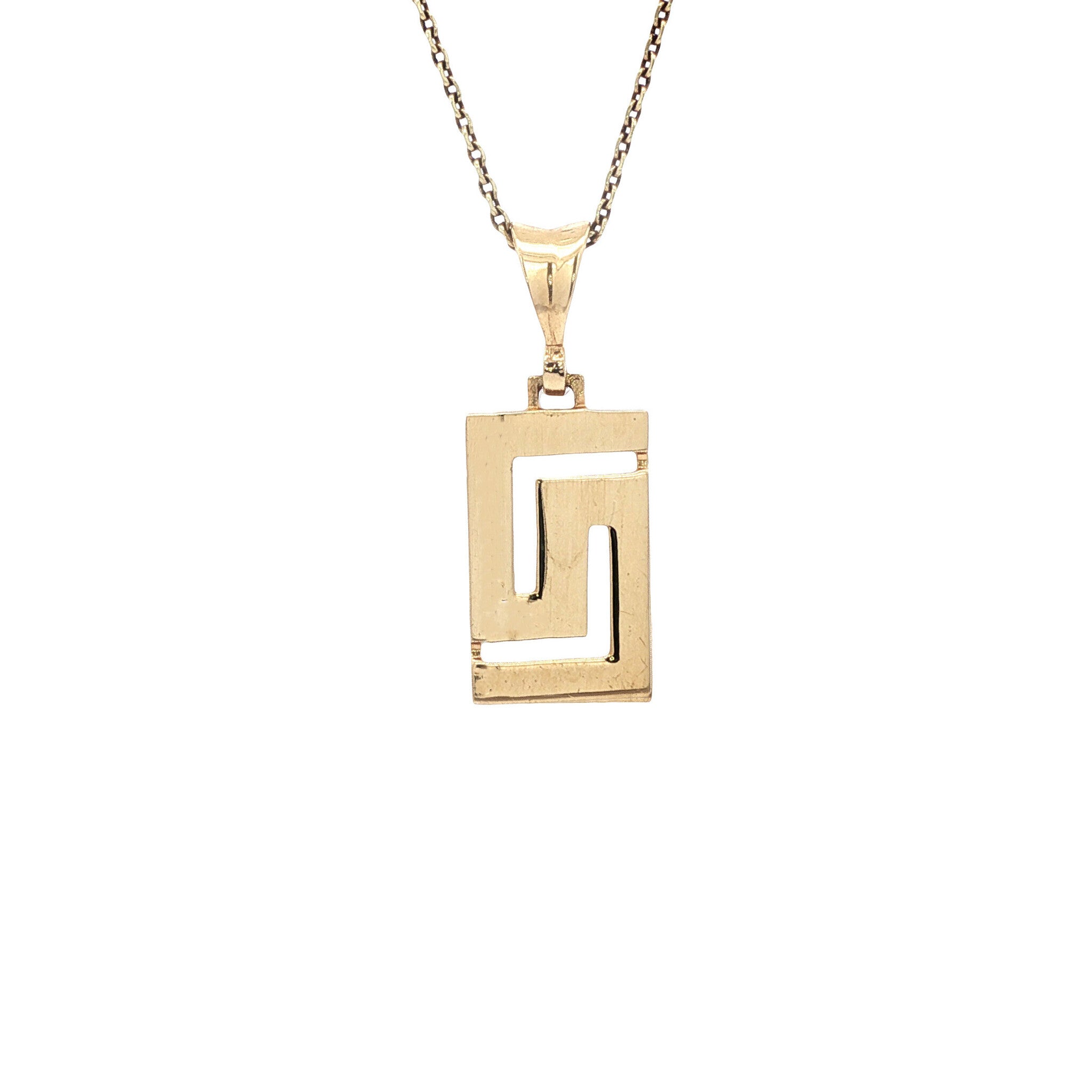 Gouden meander hanger 14 karaat