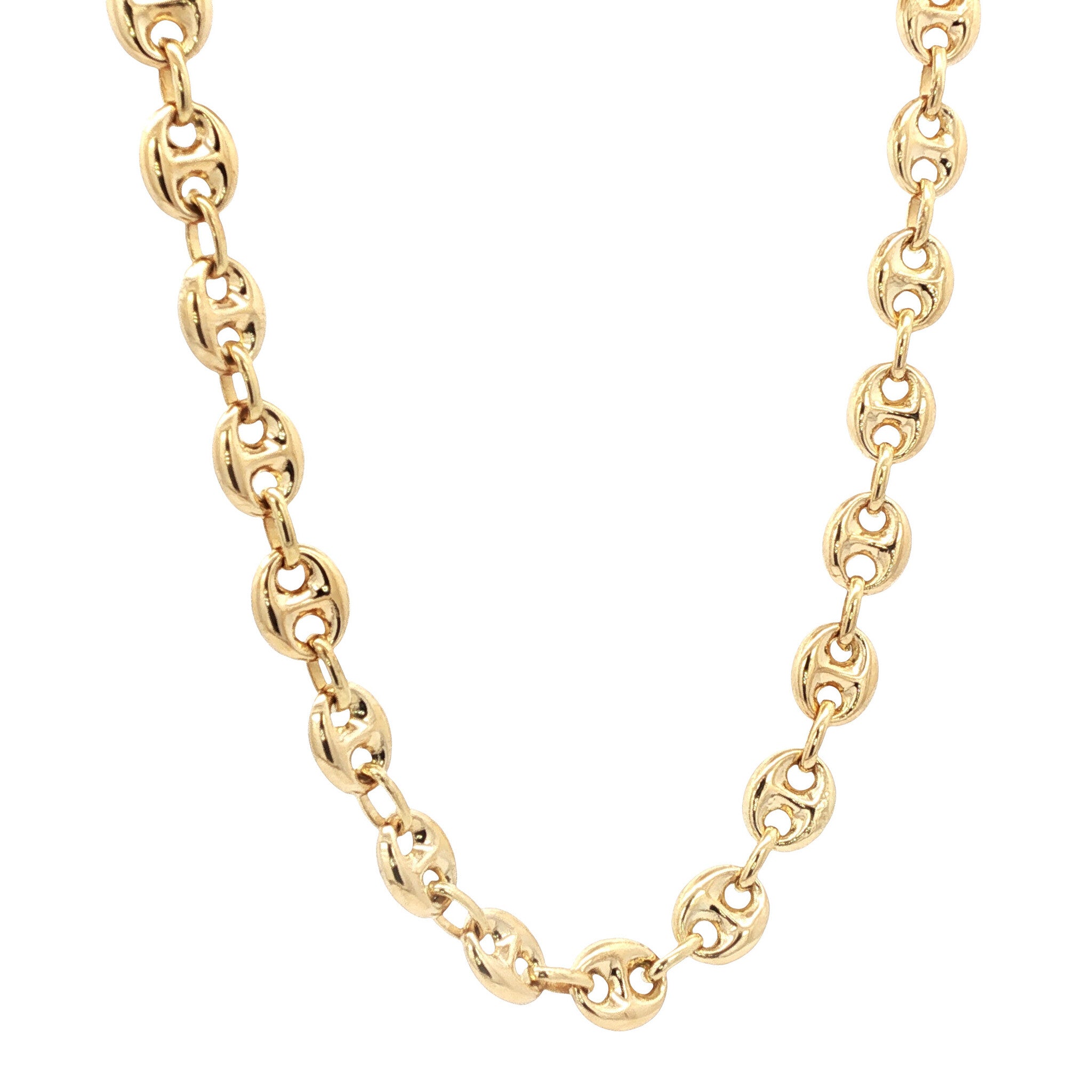 Gouden koffiebonen collier 50 cm 18 karaat