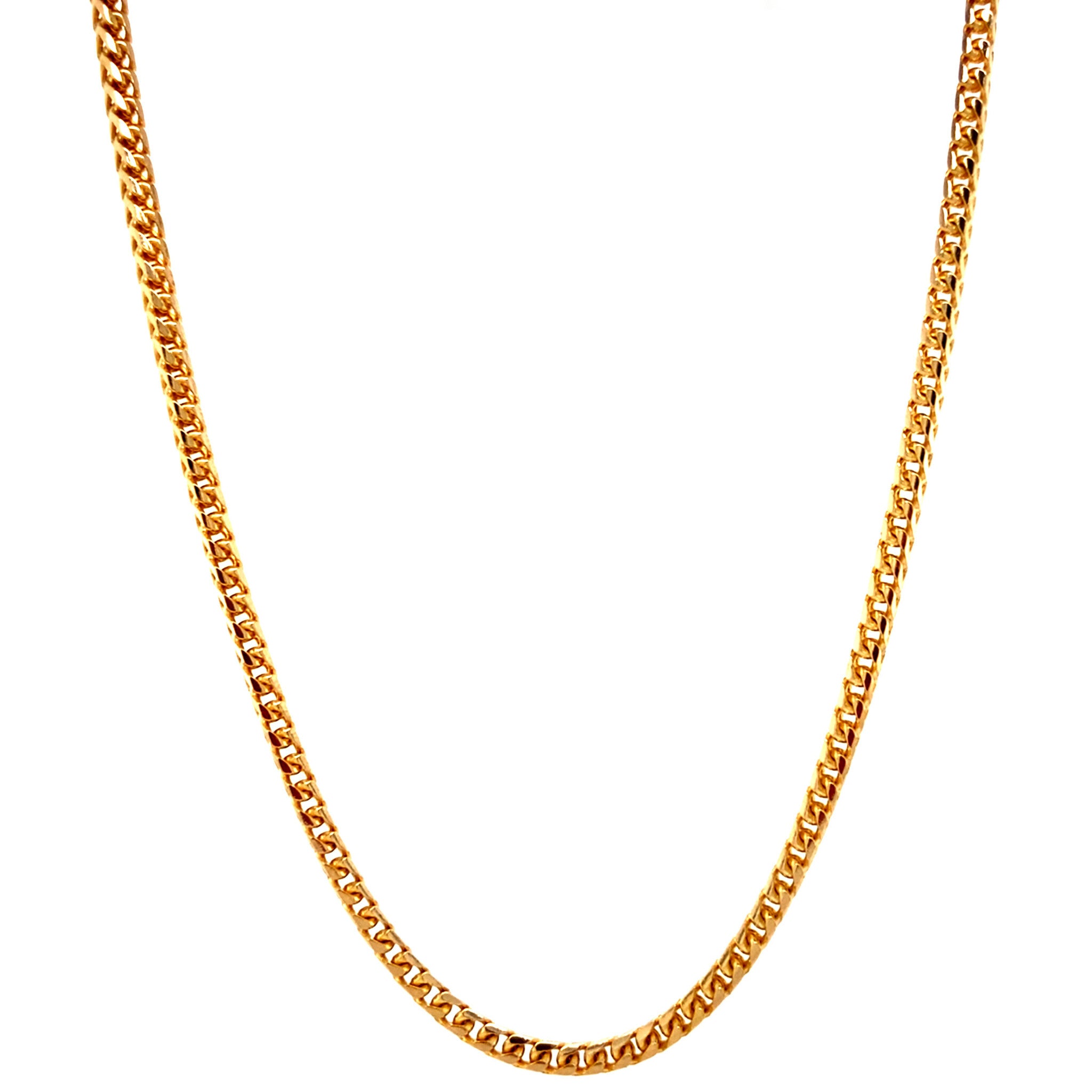 Gouden vossenstaart collier 42 cm 14 karaat