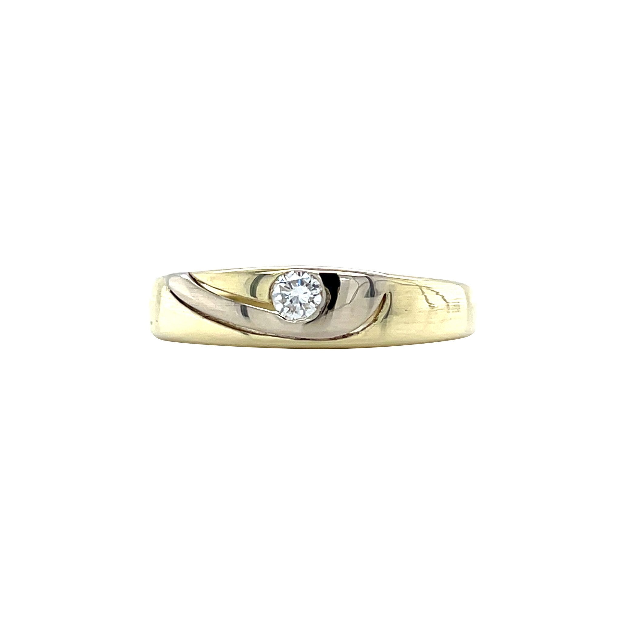 Gouden ring met diamant 14 karaat