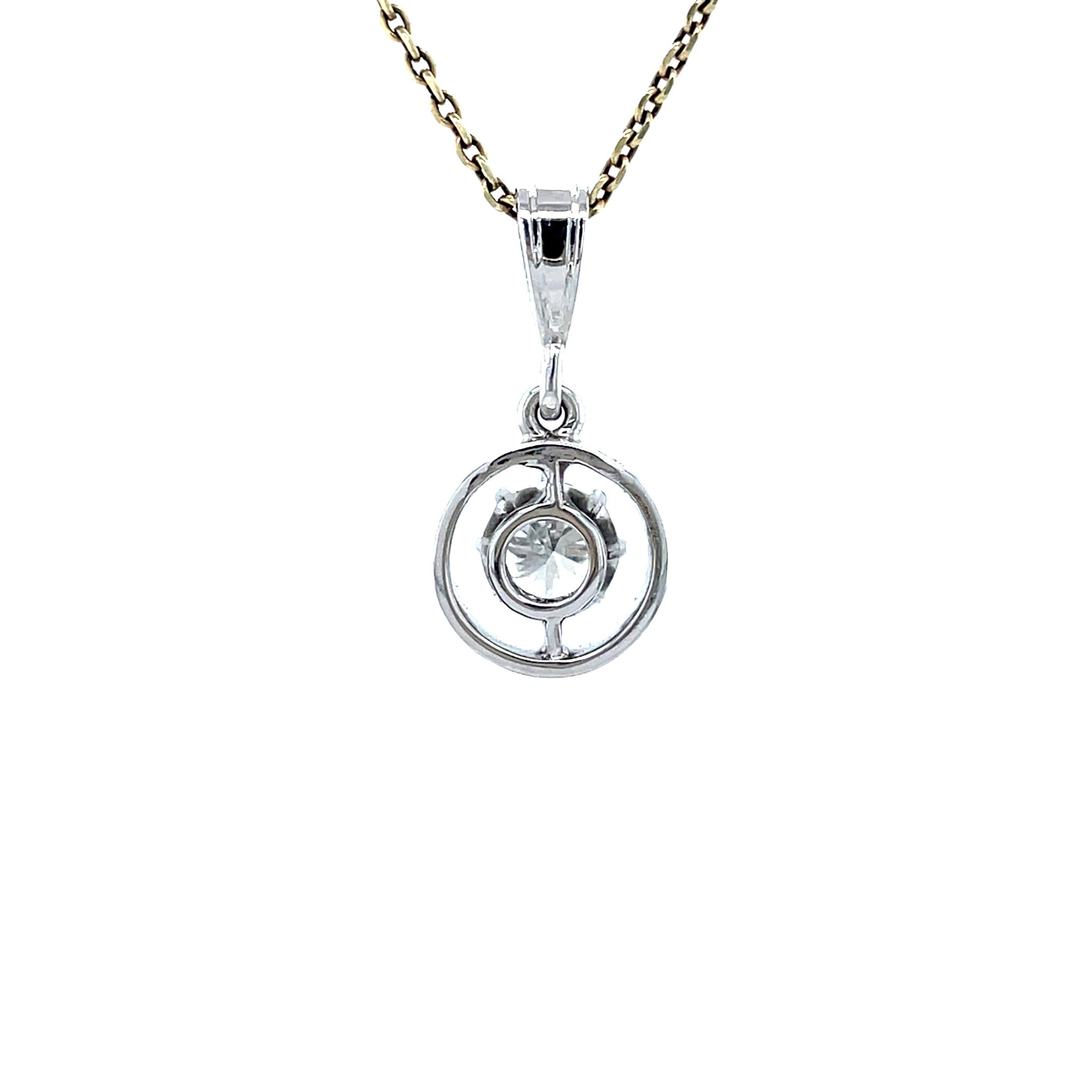 White gold pendant with diamond 0.70ct. 14 karat