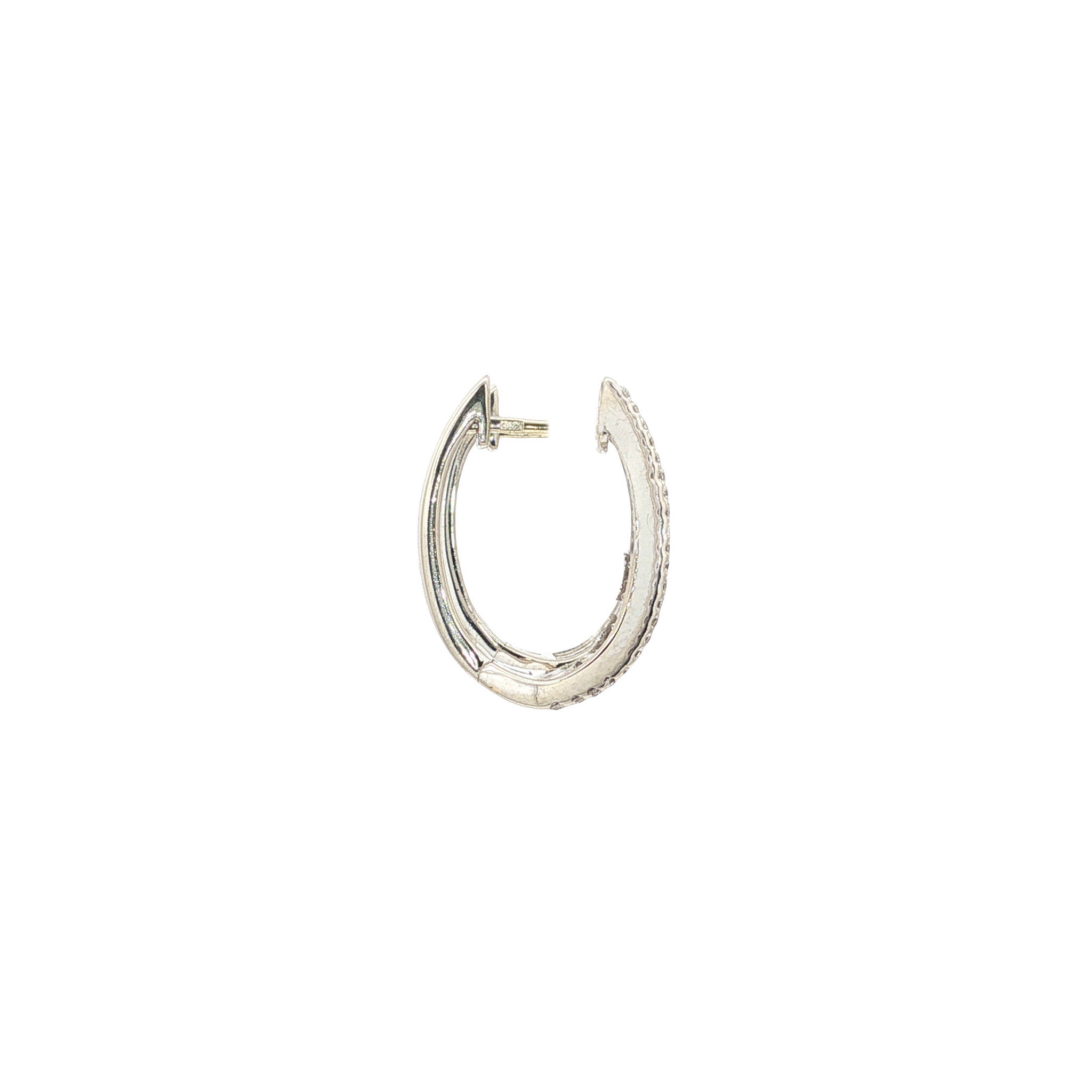 Witgouden oorsieraden met diamant 14 karaat