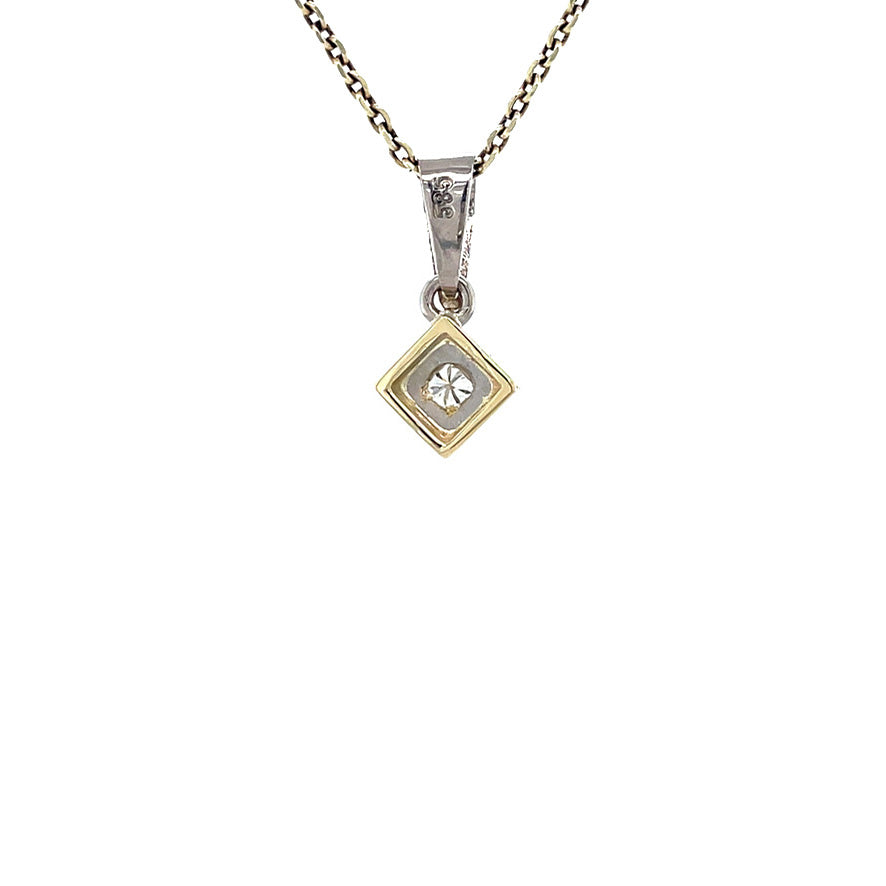 Gold pendant with diamond 14 karat
