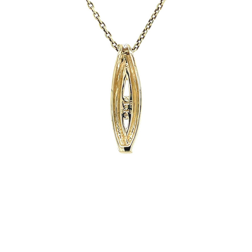 Gold pendant with diamond 14 karat