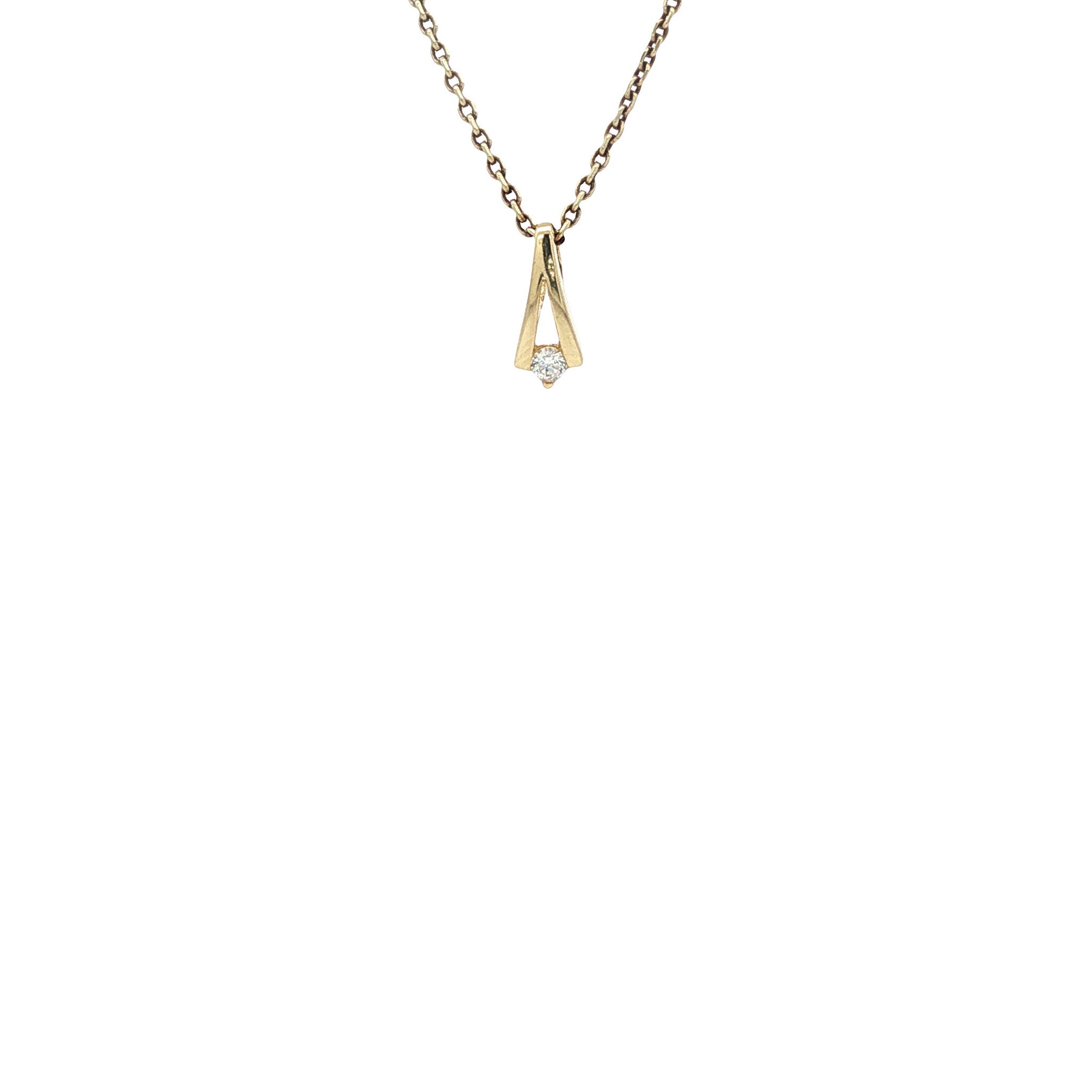 Gouden hanger met zirkonia 14 karaat